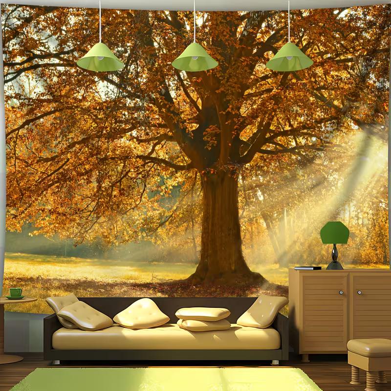 2D Enchanted Autumn Forest Tapestry Giant Oak with Sunlight Wall Hanging 47.2x31.5inch/120*80cm
2D Enchanted Autumn Forest Tapestry Giant Oak with Sunlight Wall Hanging 47.2x31.5inch/120*80cm