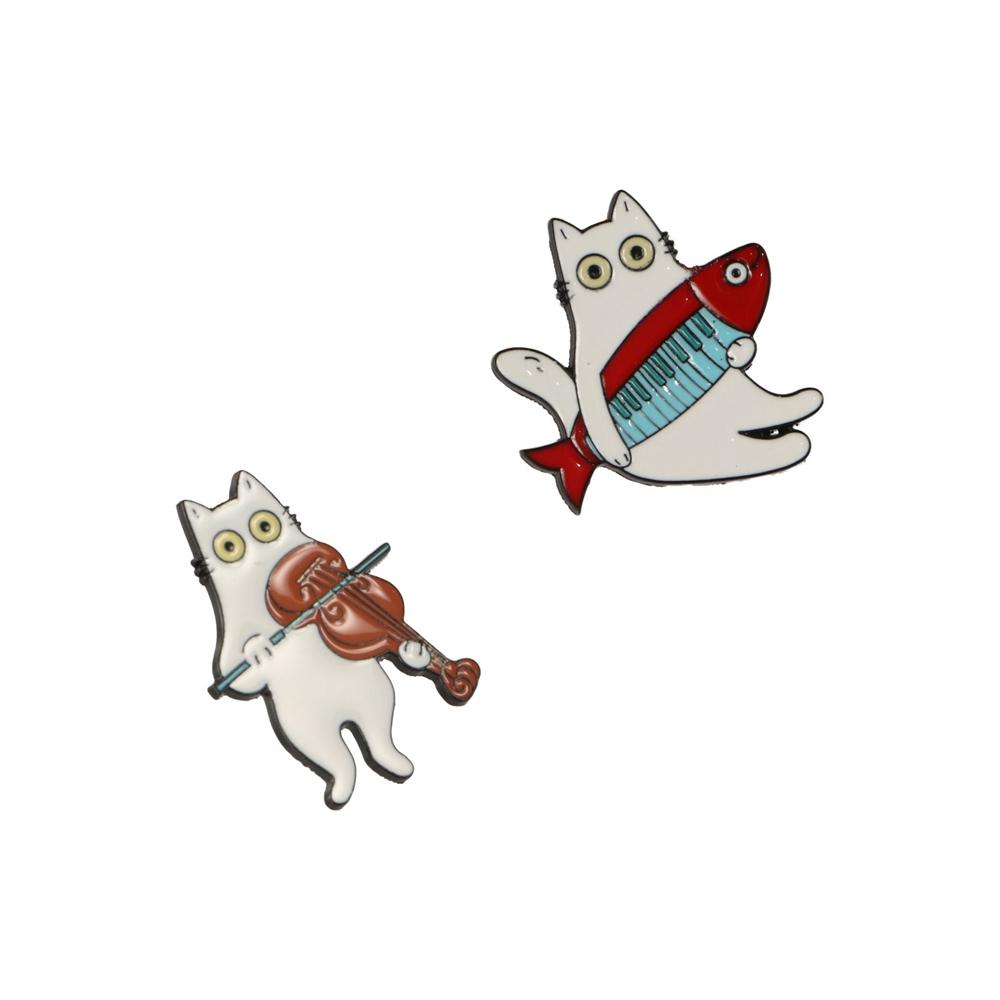 Guitar Women Suit Lapel Pins Violin Animal Theme Metal Pin Cat-shape Brooch Cloth Decoration Violin Cat
Guitar Women Suit Lapel Pins Violin Animal Theme Metal Pin Cat-shape Brooch Cloth Decoration Violin Cat