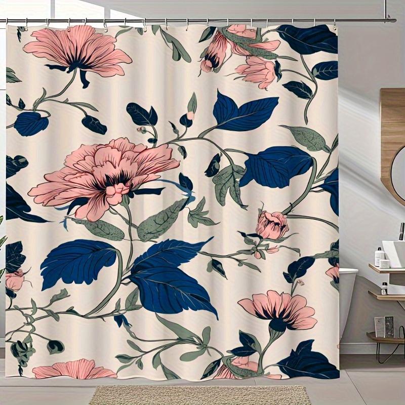 1Pc Romantic Pink And Blue Floral Shower Curtain, Polyester Fabric, Machine Washable, Suitable For Bathroom Decoration W60H190(CM)-1 Pcs
1Pc Romantic Pink And Blue Floral Shower Curtain, Polyester Fabric, Machine Washable, Suitable For Bathroom Decoration W60H190(CM)-1 Pcs