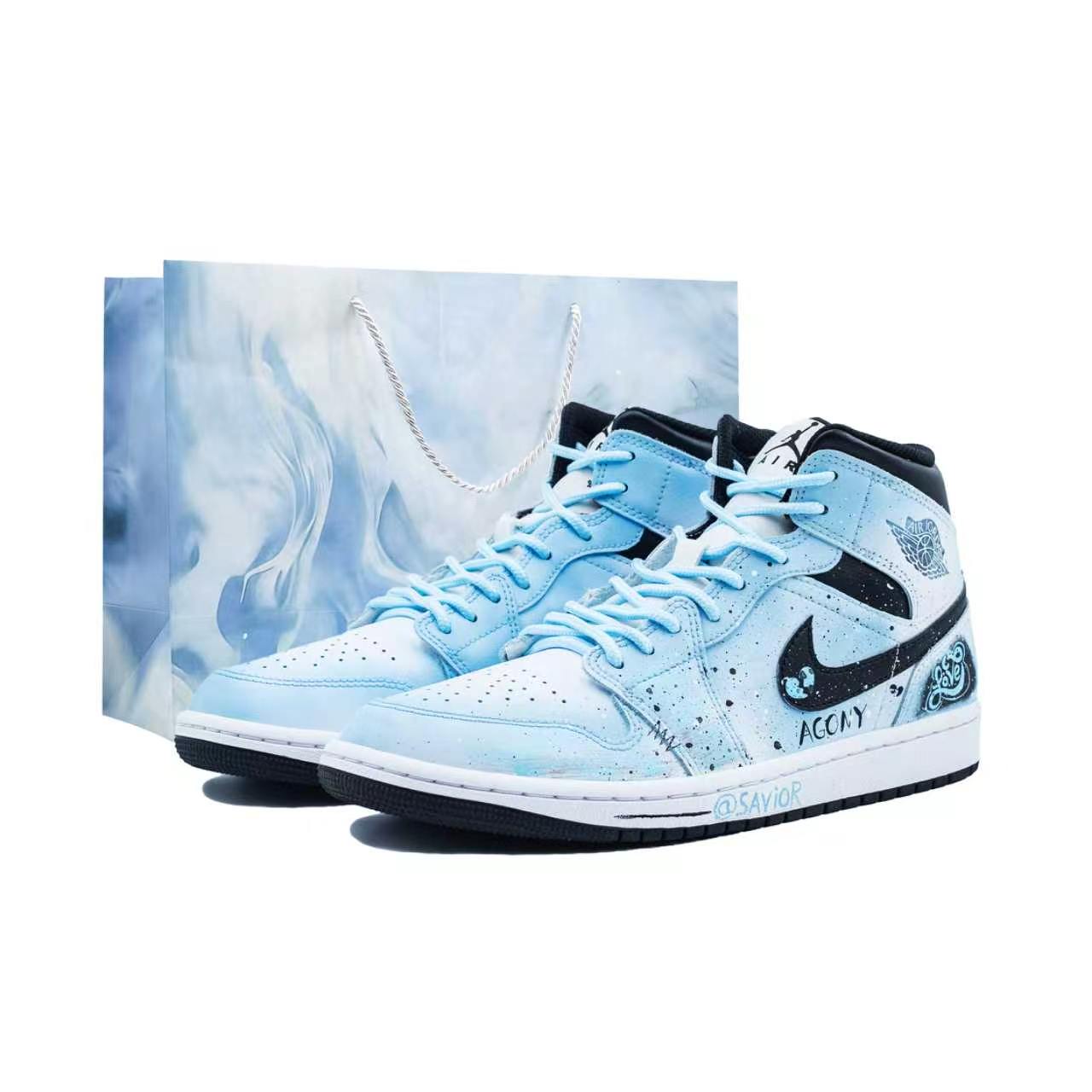 Jordan Air Jordan 1 Absurd Handmade, Misty Blue Star Song Slip Resistant Mid top Vintage Basketball Shoes Men s DQ8426-132(Team1154-) 44
Jordan Air Jordan 1 Absurd Handmade, Misty Blue Star Song Slip Resistant Mid top Vintage Basketball Shoes Men s DQ8426-132(Team1154-) 44