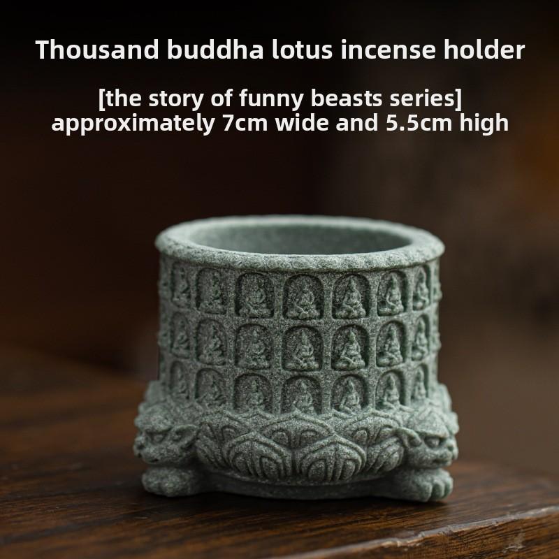 Traditional Chinese Style Sandstone Thousand Buddha Lotus Incense HolderZenTeaTable Decor Home Meditation Incense Burner Censer
Traditional Chinese Style Sandstone Thousand Buddha Lotus Incense HolderZenTeaTable Decor Home Meditation Incense Burner Censer