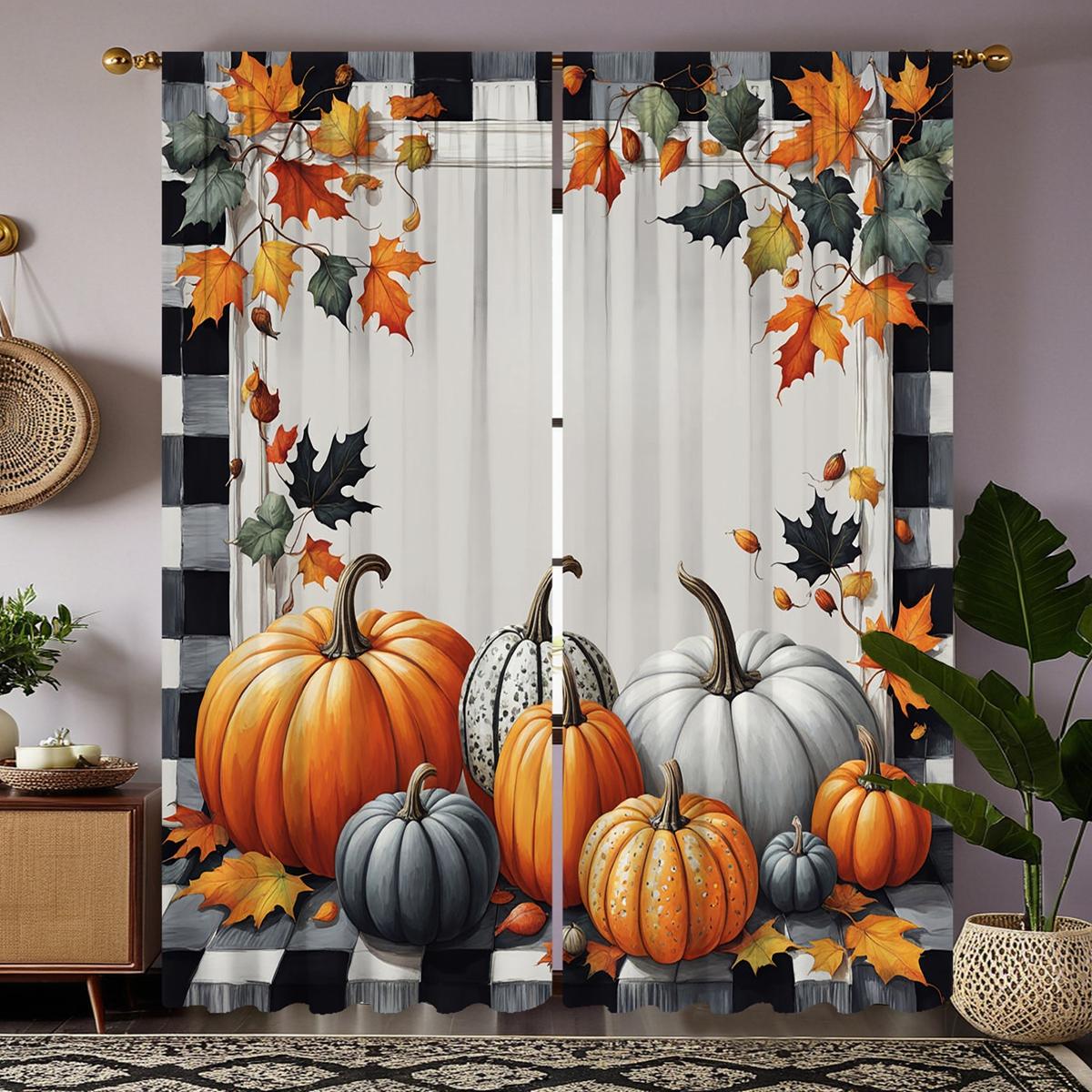 2 шт. цифровая занавеска HD с принтом Желтый галстук Праздник урожая тыква Кленовая лоза Домашний декор в стиле Украсьте гостиную спальню W52H63inchW132H160cm
2 шт. цифровая занавеска HD с принтом Желтый галстук Праздник урожая тыква Кленовая лоза Домашний декор в стиле Украсьте гостиную спальню W52H63inchW132H160cm