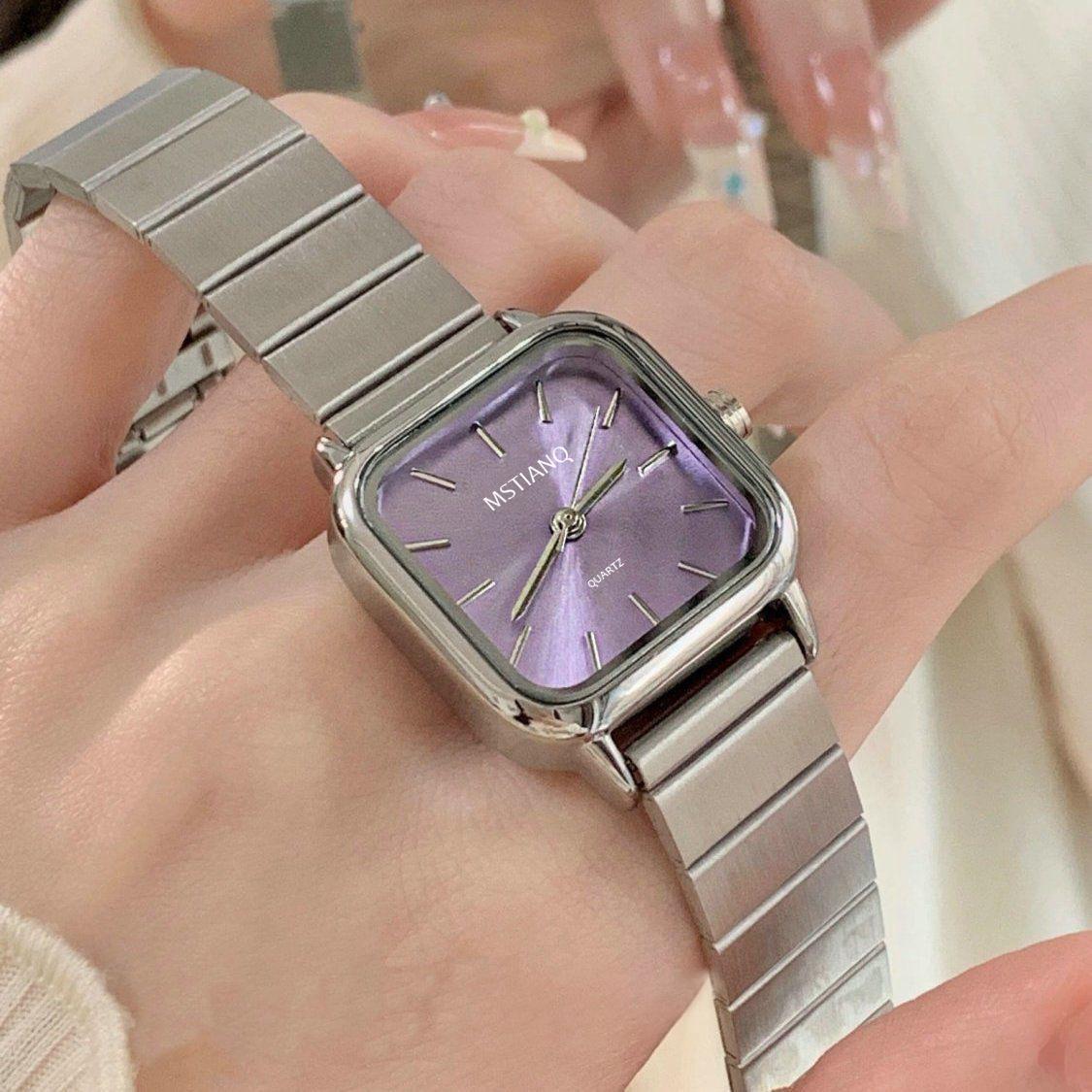 Fresh And Versatile Lavender Purple Small Dial Watch Female Exquisite Small Light Luxury Literary And Retro Quartz Watch
Fresh And Versatile Lavender Purple Small Dial Watch Female Exquisite Small Light Luxury Literary And Retro Quartz Watch