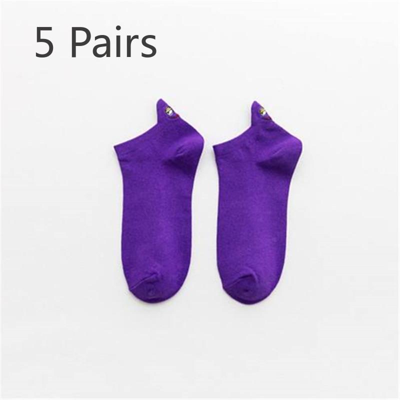 5 Pairs of Women s Spring Summer Solid Color Personality Embroidered Shallow Mouth Boat Socks 5 Pairs фіолетовий
5 Pairs of Women s Spring Summer Solid Color Personality Embroidered Shallow Mouth Boat Socks 5 Pairs фіолетовий