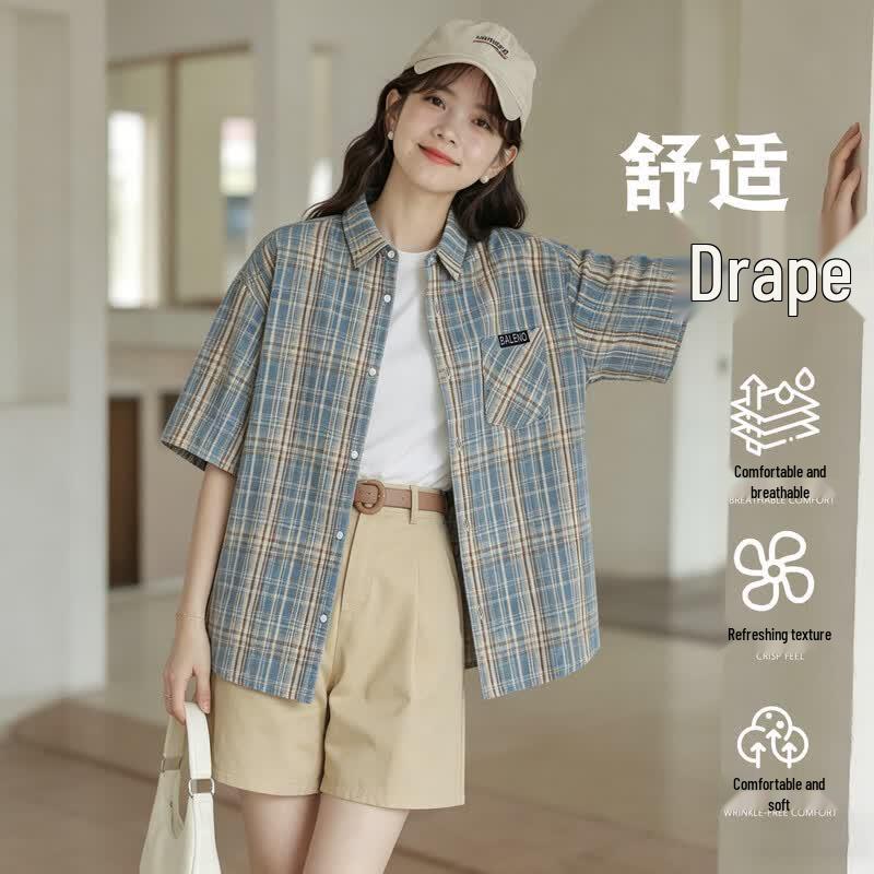 Baleno Women s American Retro Plaid Short Sleeve Shirt XL
Baleno Women s American Retro Plaid Short Sleeve Shirt XL