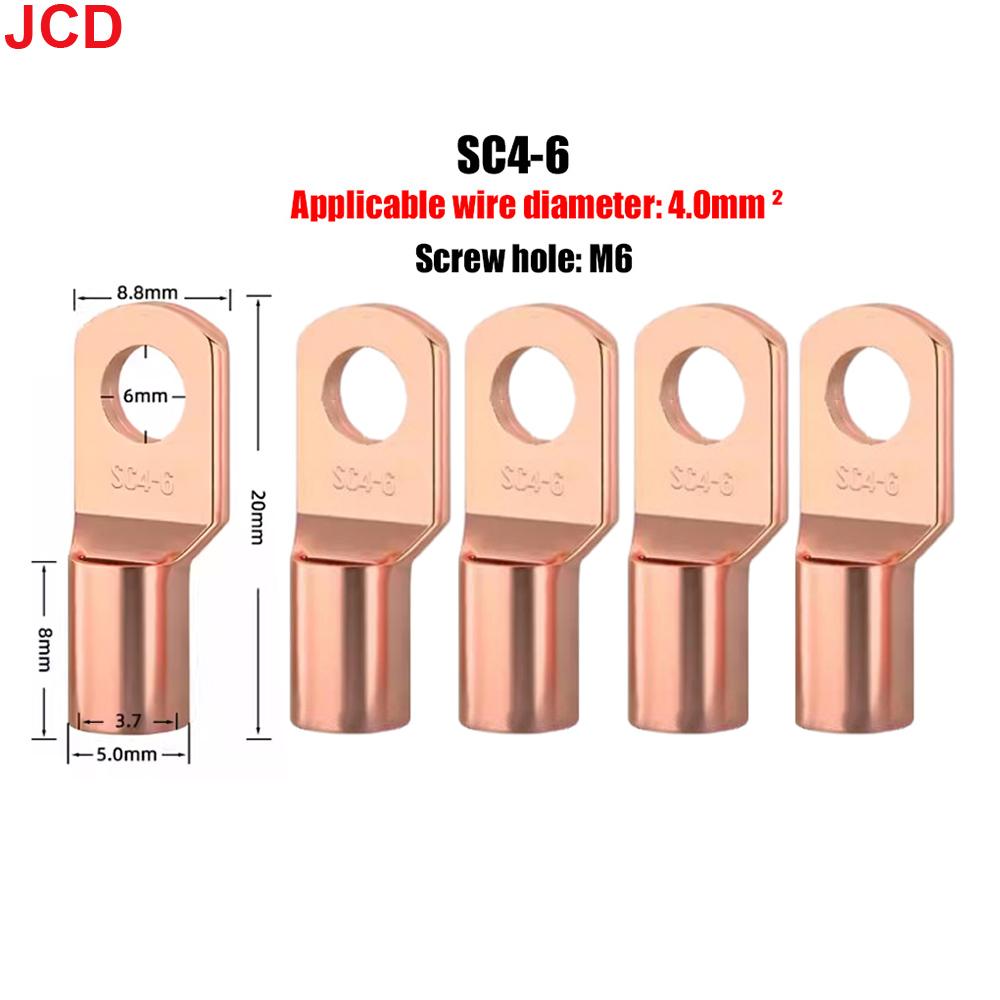JCD 5/10/20pcs Copper Lug Ring Wire Connectors Bare Cable Electric Crimp Terminal SC4-6 SC6-6 SC6-8 SC10-6 SC16-6 SC16-8 SC25-8 5pcs
JCD 5/10/20pcs Copper Lug Ring Wire Connectors Bare Cable Electric Crimp Terminal SC4-6 SC6-6 SC6-8 SC10-6 SC16-6 SC16-8 SC25-8 5pcs