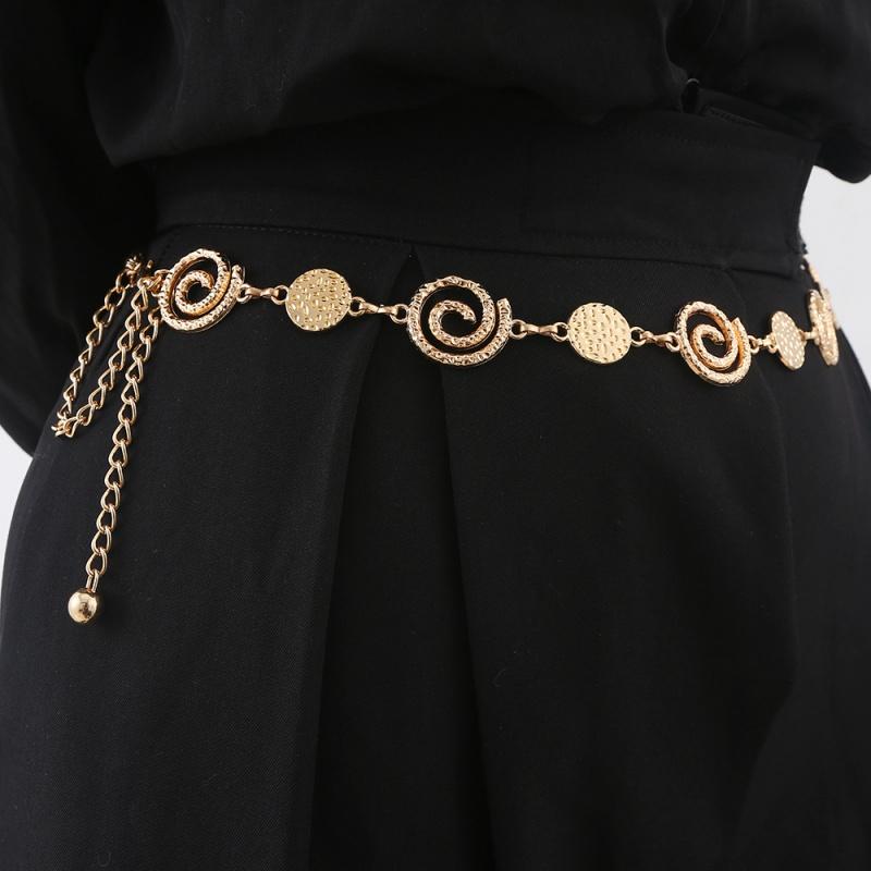 Womens Elegant Ladies Metal Thin Waist Chain Gold Round Irregular Body Chains Sexy Accessory Dress Belts Accessories Fashion
Womens Elegant Ladies Metal Thin Waist Chain Gold Round Irregular Body Chains Sexy Accessory Dress Belts Accessories Fashion