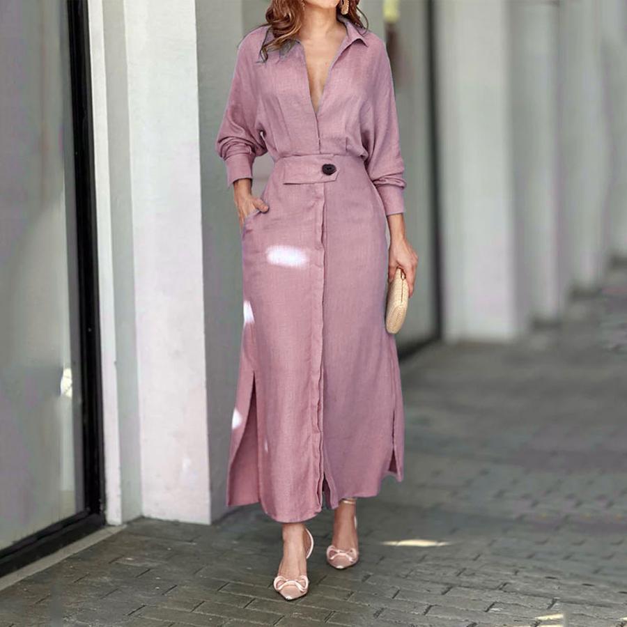New Style Chic Women s Commute Tie-Up Solid Waist Slim Long Sleeve Irregular Shirt Dress for Women 3XL рожевий
New Style Chic Women s Commute Tie-Up Solid Waist Slim Long Sleeve Irregular Shirt Dress for Women 3XL рожевий