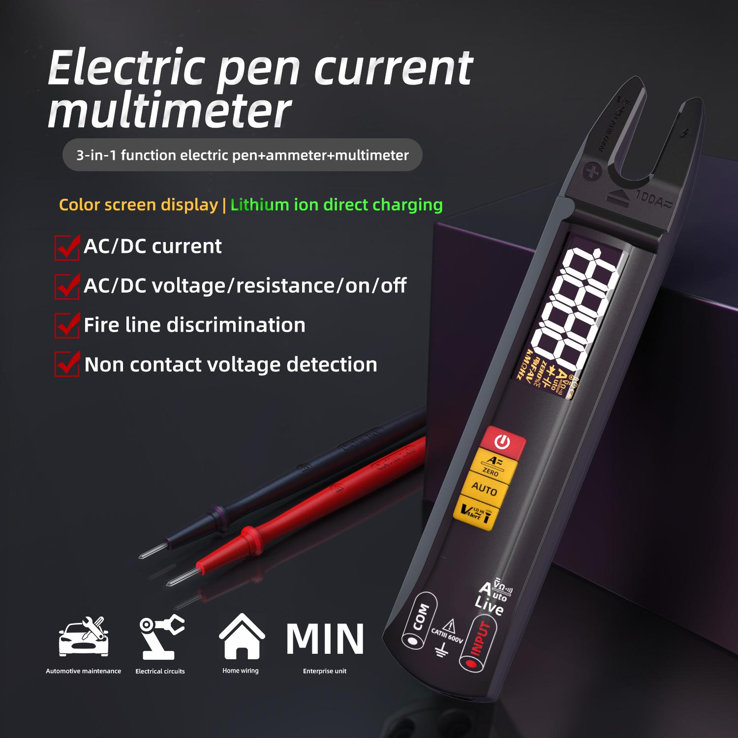 BSIDE NEW Digital Clamp Meter Fork DC AC 100A Smart Ammeter Pliers T-RMS Current Auto Multimeter Voltage Ohm Electrical Tester
BSIDE NEW Digital Clamp Meter Fork DC AC 100A Smart Ammeter Pliers T-RMS Current Auto Multimeter Voltage Ohm Electrical Tester