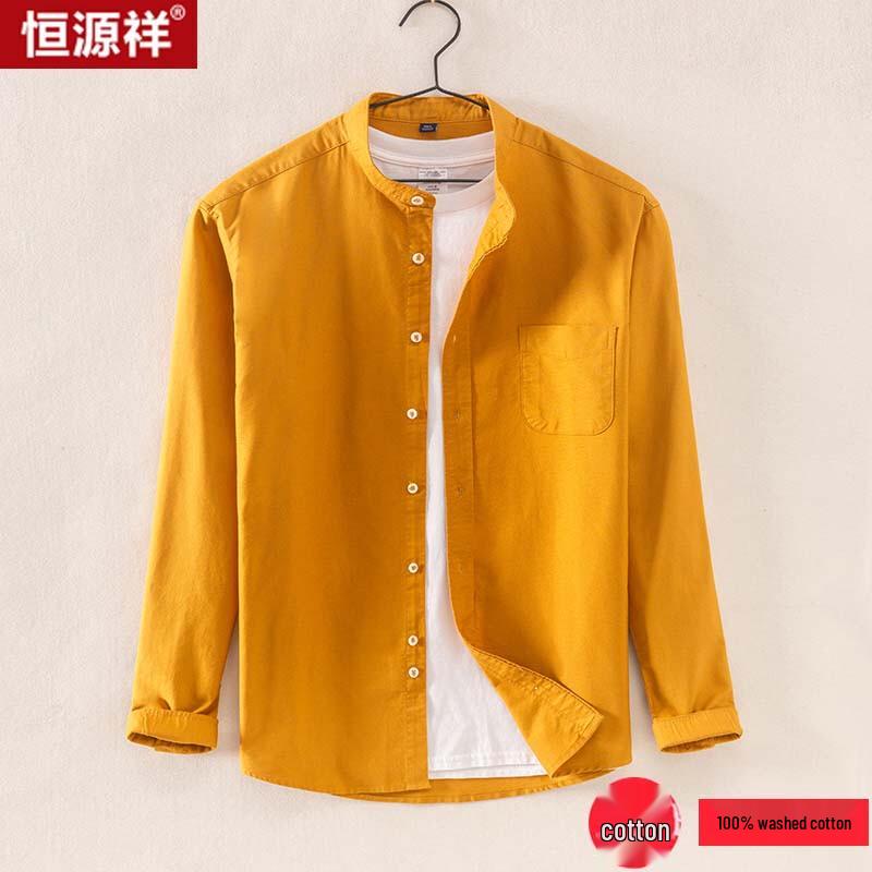 Hengyuanxiang Men s Stand Collar Oxford Cotton Long Sleeve Shirt 40/L
Hengyuanxiang Men s Stand Collar Oxford Cotton Long Sleeve Shirt 40/L