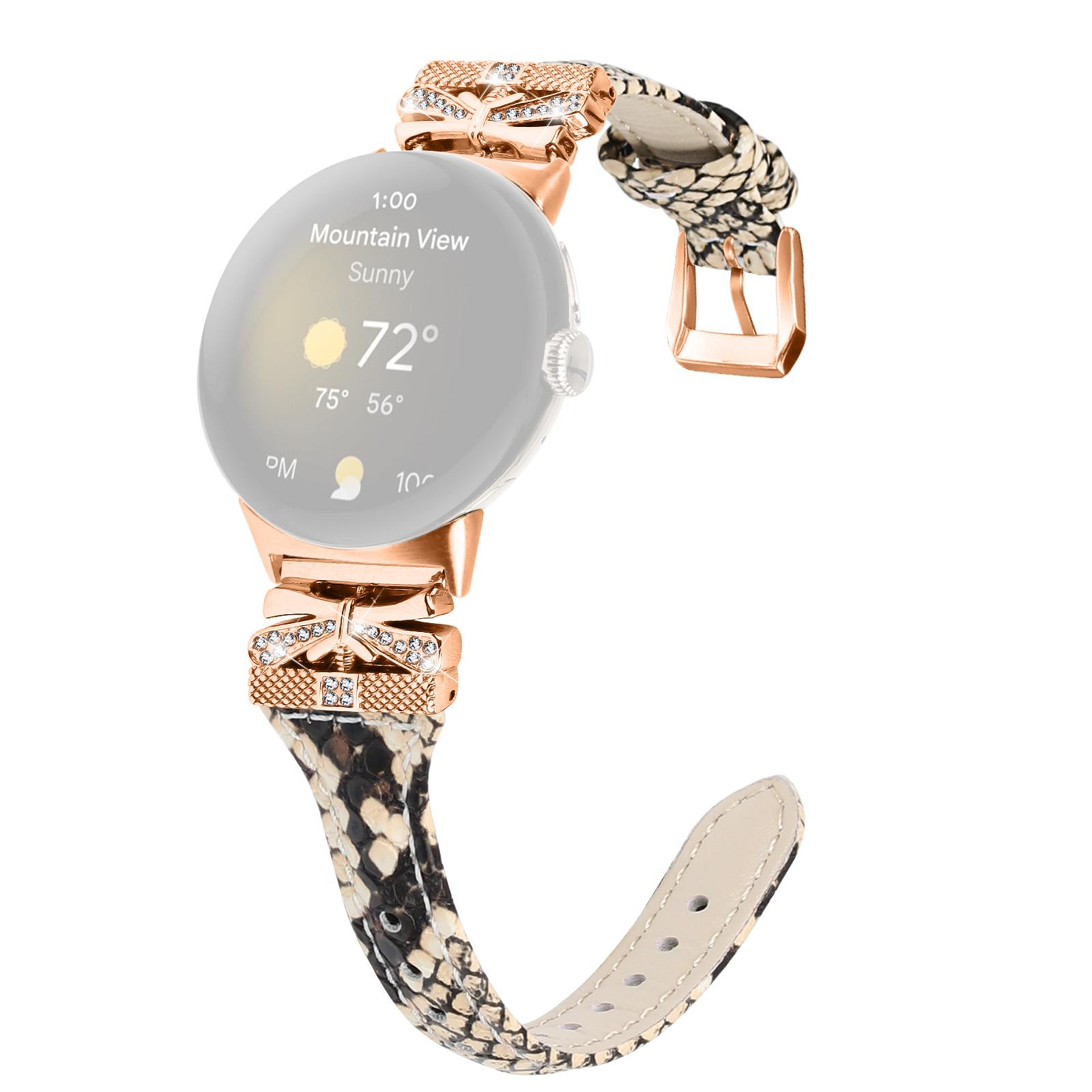 Ремінець з рожево-золотою пряжкою для Google Pixel Watch 3 41mm/Watch 2/Pixel Watch Ремінець для годинника з натуральної шкіри теляти Snake Texture
Ремінець з рожево-золотою пряжкою для Google Pixel Watch 3 41mm/Watch 2/Pixel Watch Ремінець для годинника з натуральної шкіри теляти Snake Texture