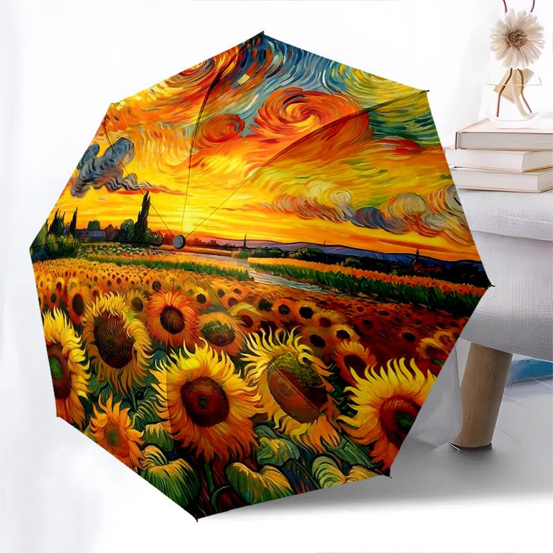 1pc Sunflower Field Automatic Folding Umbrella, Portable 3-Fold Design, 8-Bone Iron Frame Outdoor Umbrella, Ideal Gift for Fans, Travelers, Daily Use,
1pc Sunflower Field Automatic Folding Umbrella, Portable 3-Fold Design, 8-Bone Iron Frame Outdoor Umbrella, Ideal Gift for Fans, Travelers, Daily Use,
