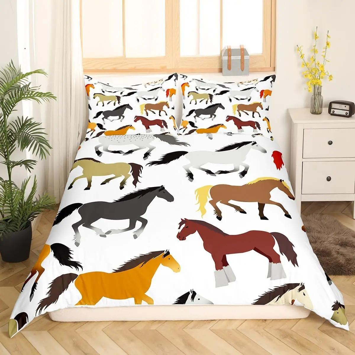 Carton Horse Soft Duvet Cover King Quen Galoping Horse Warm Comforter Cover Golden Stars Beding Set Lovely Animal Decor Comfortable Quilt Cover 100*200cm Single
Carton Horse Soft Duvet Cover King Quen Galoping Horse Warm Comforter Cover Golden Stars Beding Set Lovely Animal Decor Comfortable Quilt Cover 100*200cm Single