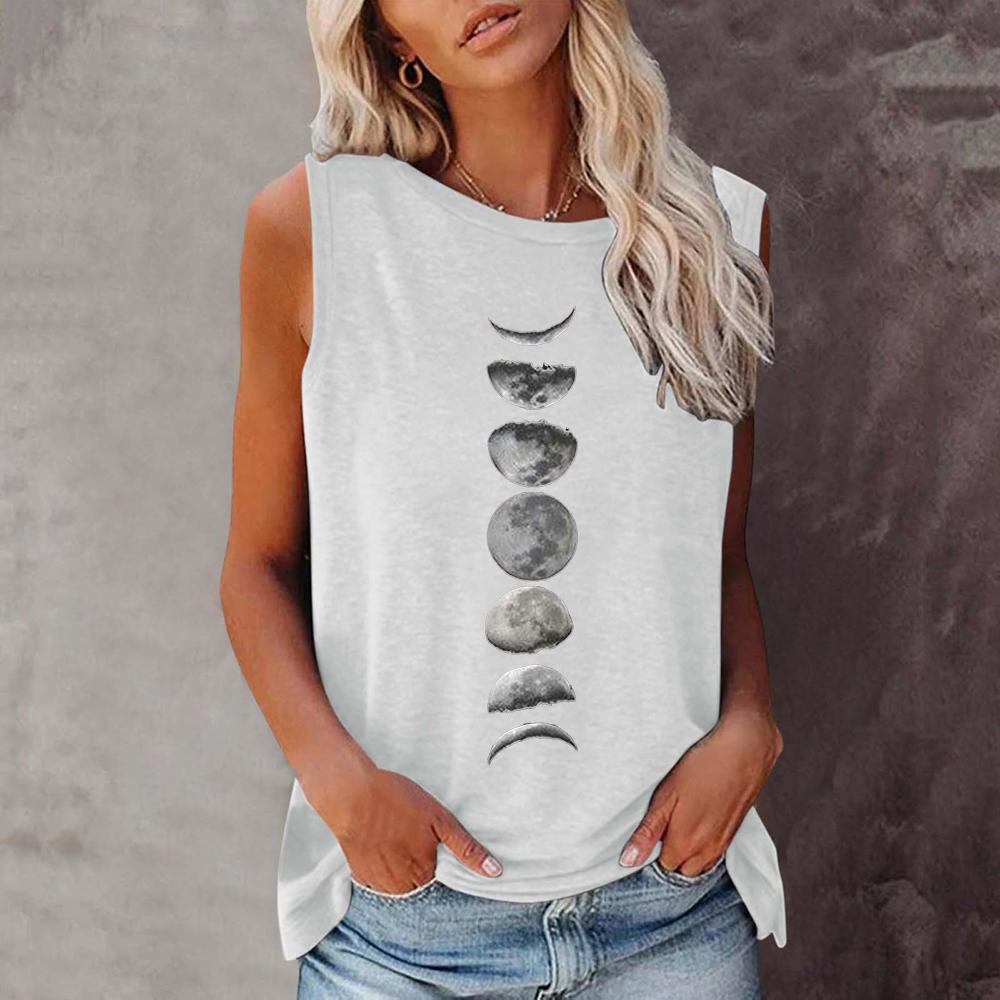 Seeyoushy Moon Round Missing HarajukuSummer Women s T-shirt Crewneck Casual Sleeveless T-shirt Women s Loose 90 s Top Ropa Mujer XL
Seeyoushy Moon Round Missing HarajukuSummer Women s T-shirt Crewneck Casual Sleeveless T-shirt Women s Loose 90 s Top Ropa Mujer XL