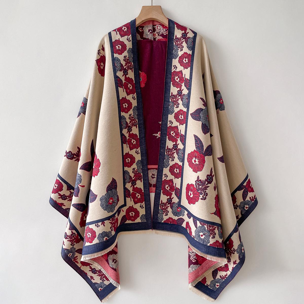 Women S Imitation Cashmere Warm Shawl Ethnic Style Cloak Fashionable Scarves Floral Print Coldproof And Windproof Scraf
Women S Imitation Cashmere Warm Shawl Ethnic Style Cloak Fashionable Scarves Floral Print Coldproof And Windproof Scraf