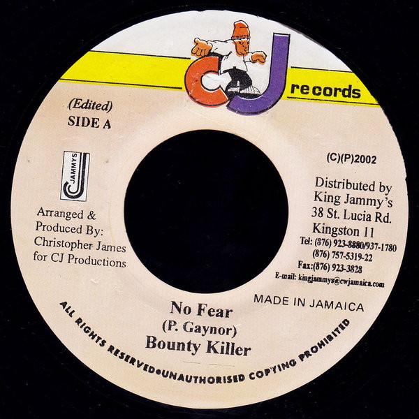 7-дюймовая пластинка BOUNTY KILLER - No Fear NONE CJ Records 2002 Ямайка Регги, Ска и Даб Б/У
7-дюймовая пластинка BOUNTY KILLER - No Fear NONE CJ Records 2002 Ямайка Регги, Ска и Даб Б/У
