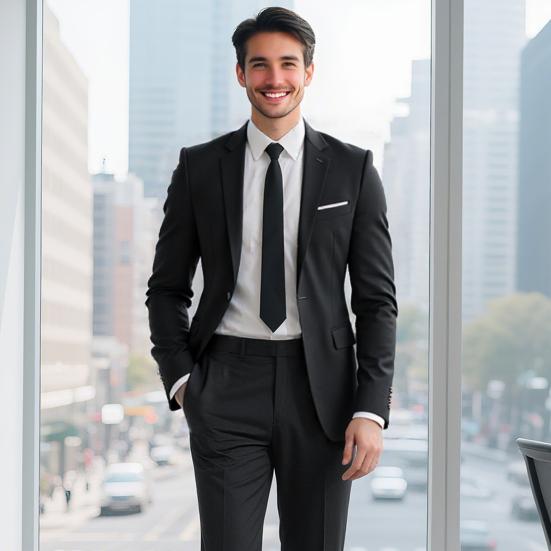 2Pcs/Set Men Suit Lapel Long Sleeve 3D Tailored Suit Coat Mid-rise Solid Color Long Pants Set Wedding Party Business Suit L
2Pcs/Set Men Suit Lapel Long Sleeve 3D Tailored Suit Coat Mid-rise Solid Color Long Pants Set Wedding Party Business Suit L