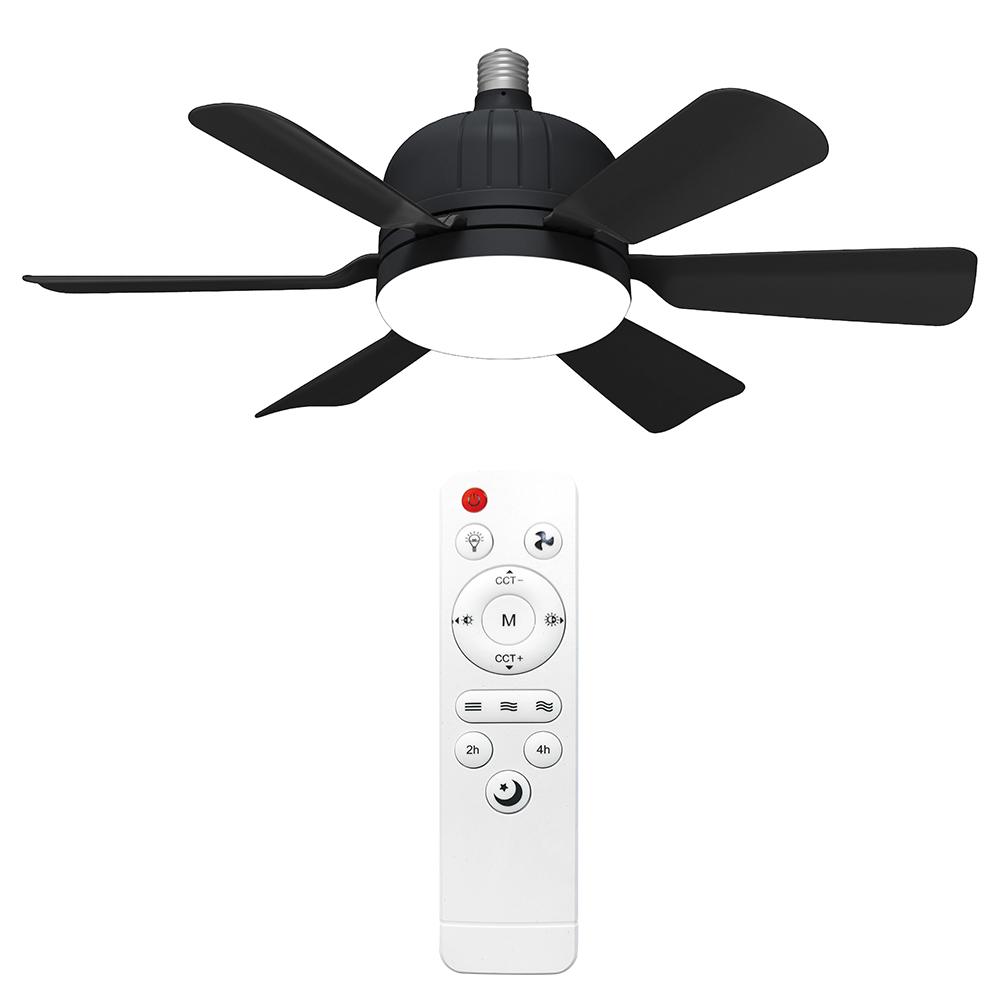 Socket Fan Light with Remote E27 Ceiling Lamp with 6 Blades with Extension Rod Socket Ceiling Fan Light Bulb Fan for Dining Room чорний
Socket Fan Light with Remote E27 Ceiling Lamp with 6 Blades with Extension Rod Socket Ceiling Fan Light Bulb Fan for Dining Room чорний
