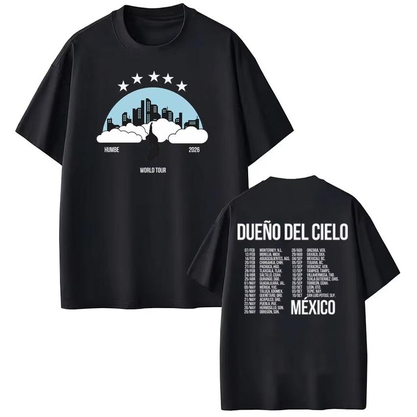 Humbe Dueno Del Cielo 2026 World Tour Tees Men Women Harajuku T Shirt Fashion Hip Hop Gothic Punk cotton T-shirts Streetwear ... 5XL різнокольоровий
Humbe Dueno Del Cielo 2026 World Tour Tees Men Women Harajuku T Shirt Fashion Hip Hop Gothic Punk cotton T-shirts Streetwear ... 5XL різнокольоровий