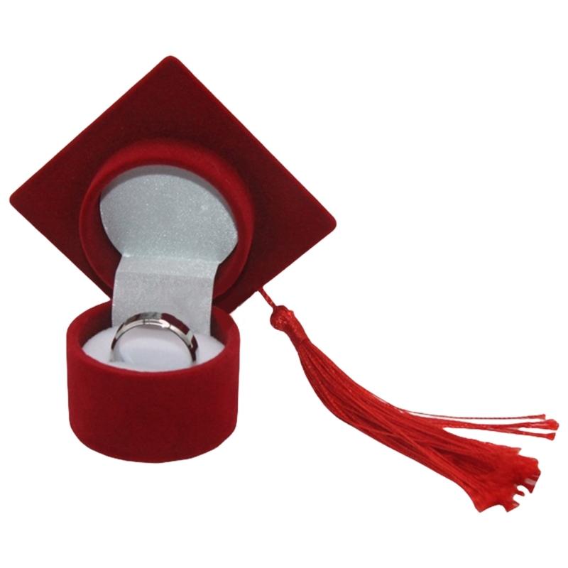 Rings Box Graduation Bachelor Hat Jewelry Packging Box Wedding Engagement Earring for Special Occasion червоний
Rings Box Graduation Bachelor Hat Jewelry Packging Box Wedding Engagement Earring for Special Occasion червоний