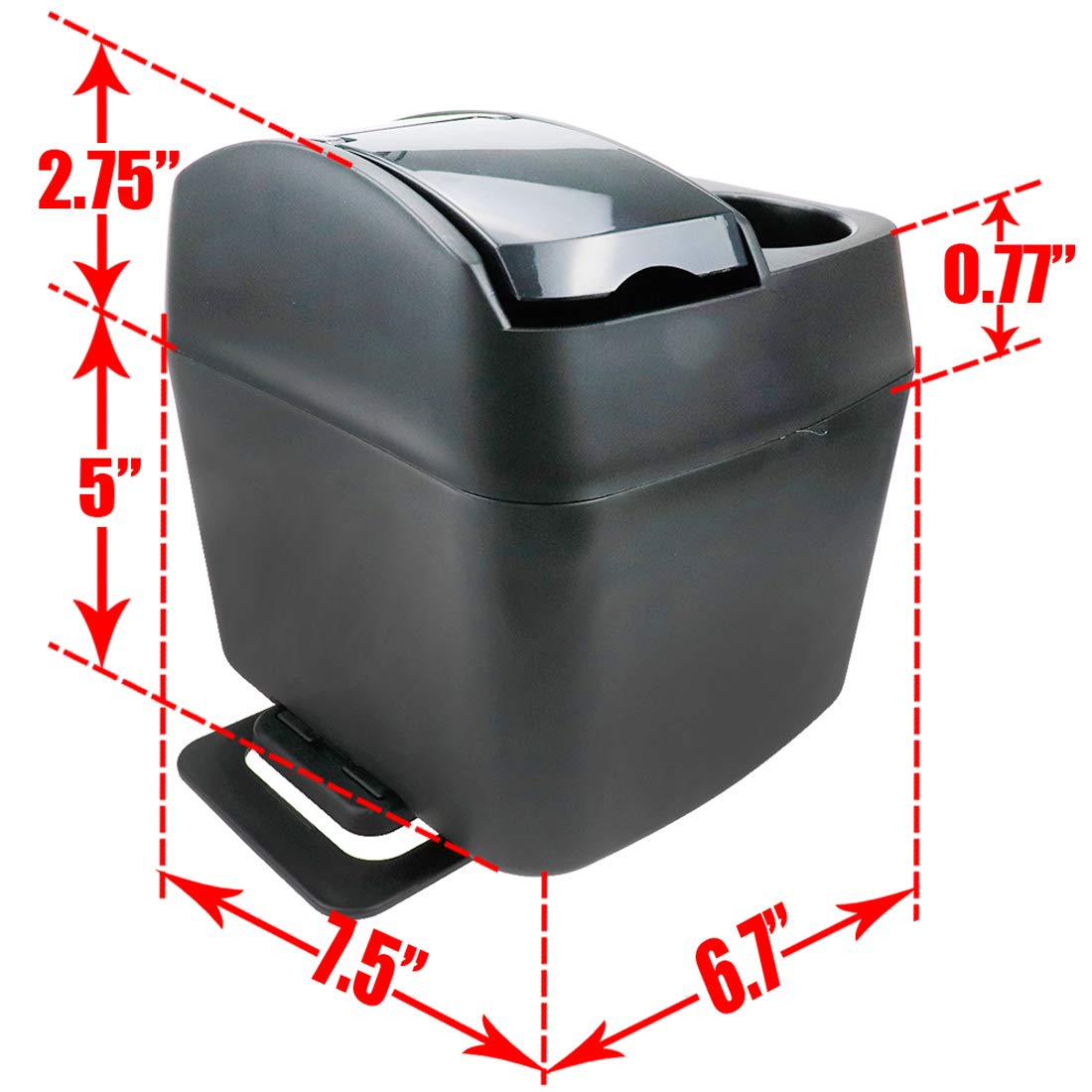Black Plastic Car Trash Bin with Cup Holder, Multifunctional Extra Large Garbage Container Dustbin Storage Box чорний
Black Plastic Car Trash Bin with Cup Holder, Multifunctional Extra Large Garbage Container Dustbin Storage Box чорний