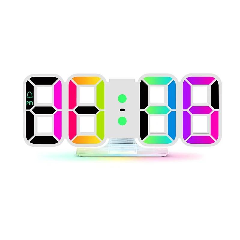 Большие настенные и настольные часы 3D LED Цифровой будильник с пультом дистанционного управления Регулируемая яркость Окружающее освещение для декора спальни и офиса
Большие настенные и настольные часы 3D LED Цифровой будильник с пультом дистанционного управления Регулируемая яркость Окружающее освещение для декора спальни и офиса