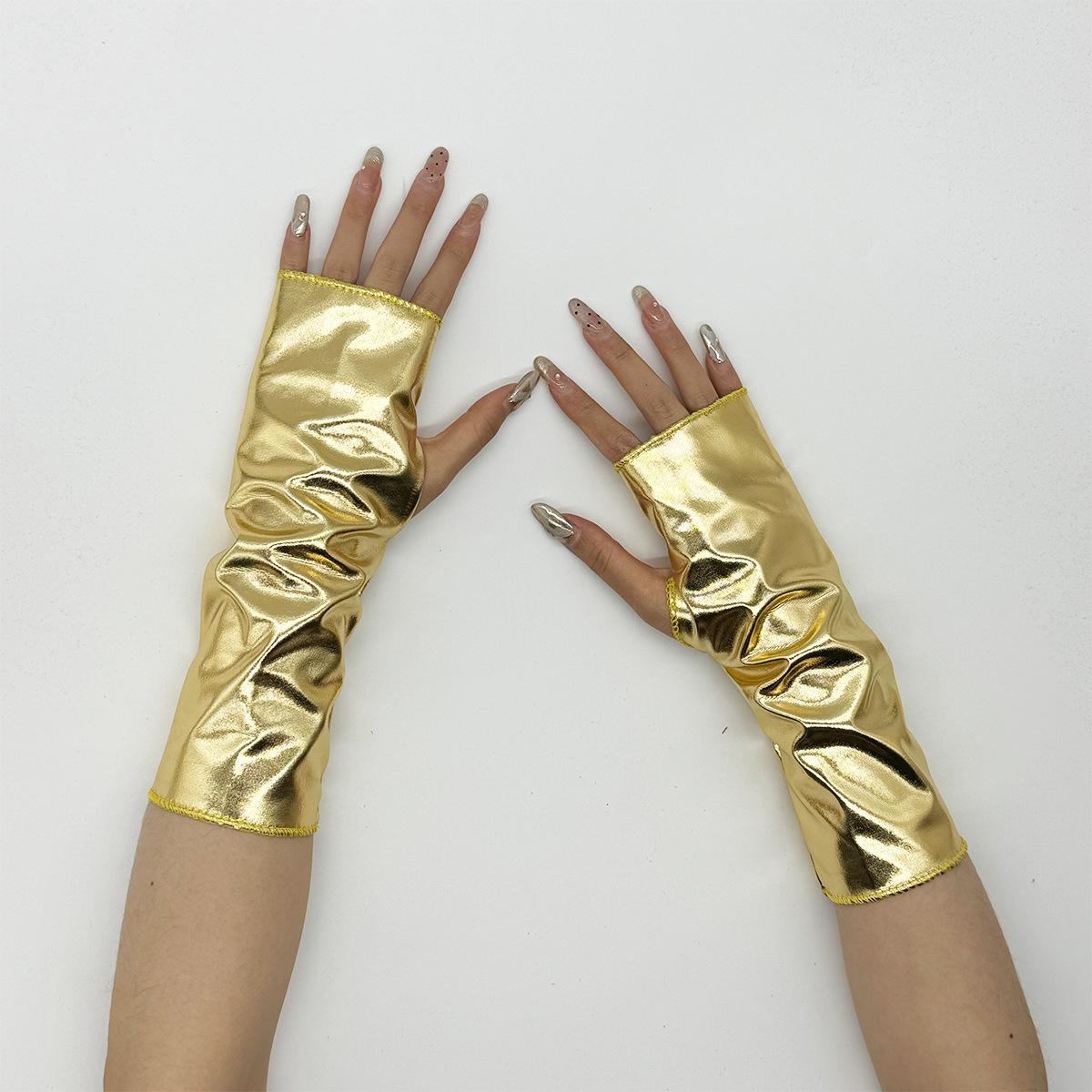 Fashion Hip Hop Performance Party Half Finger Mitten 1 Pair Women Faux Patent Leather Punk Gothic Style Short Fingerless Gloves
Fashion Hip Hop Performance Party Half Finger Mitten 1 Pair Women Faux Patent Leather Punk Gothic Style Short Fingerless Gloves