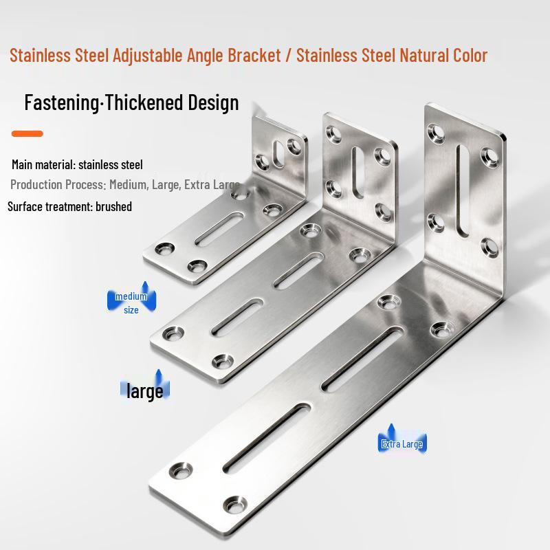 Adjustable Universal L-Shaped Wall Cabinet Shelf Bracket - Galvanized Load-Bearing Right Angle Brace Large 45*60*120mm
Adjustable Universal L-Shaped Wall Cabinet Shelf Bracket - Galvanized Load-Bearing Right Angle Brace Large 45*60*120mm