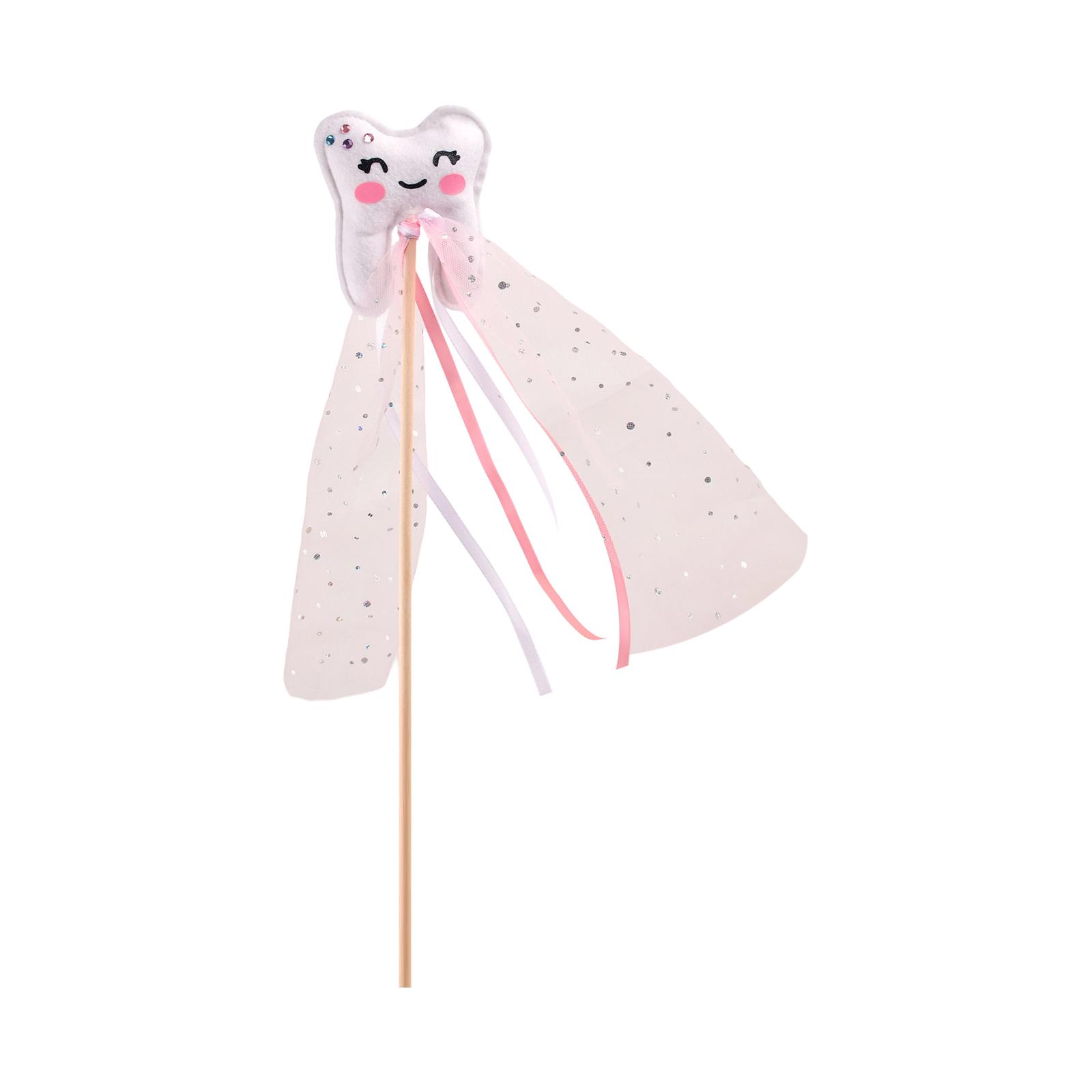 Tooth Fairy Wand with Smiling Tooth Design and Attached Ribbon Streamers on Wooden Stick for Themed Events and Decorations One Size рожевий
Tooth Fairy Wand with Smiling Tooth Design and Attached Ribbon Streamers on Wooden Stick for Themed Events and Decorations One Size рожевий
