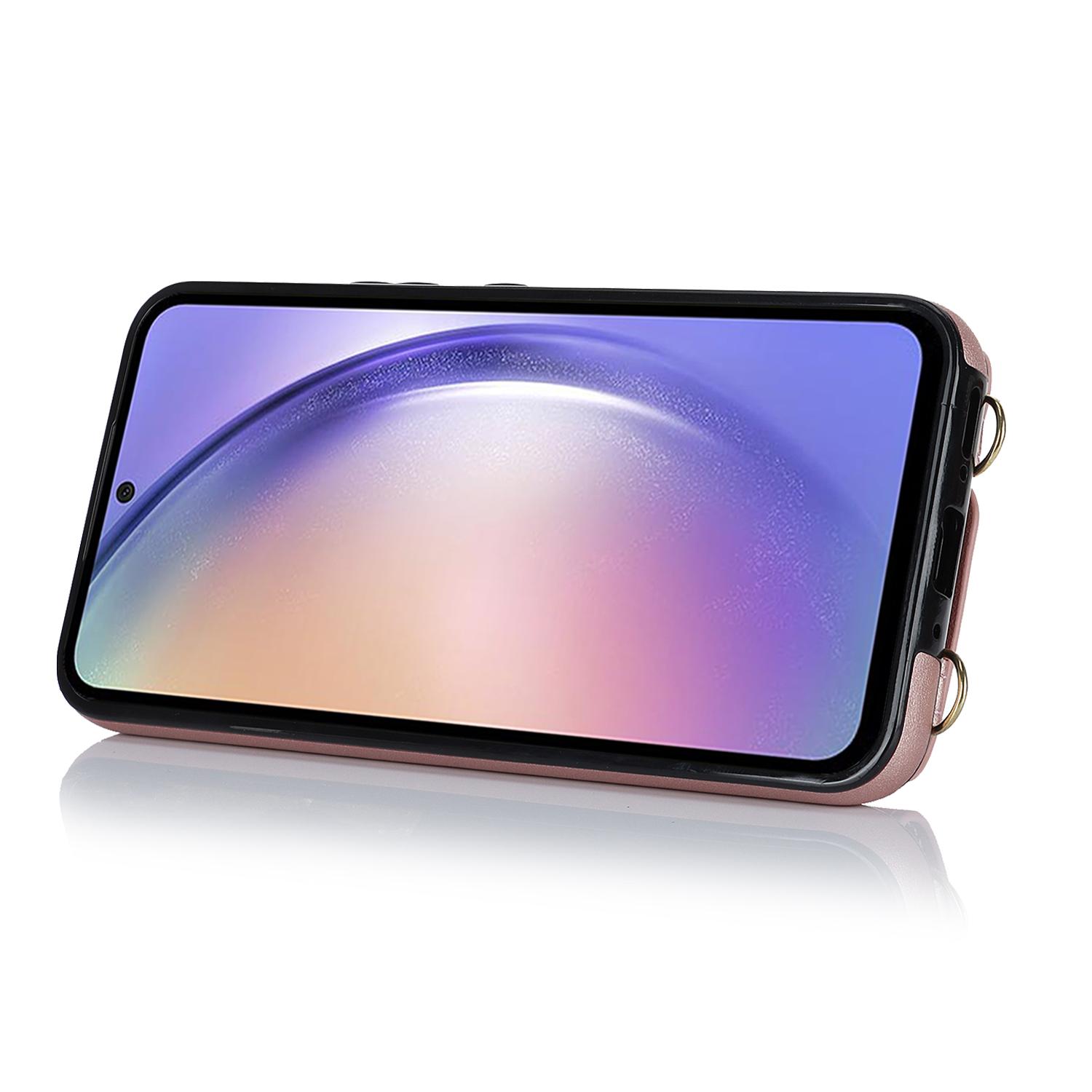 For Samsung Galaxy A54 5G Zipper Wallet Leather Coated TPU Case Rotary Ring Kickstand Phone Cover Rose Gold
For Samsung Galaxy A54 5G Zipper Wallet Leather Coated TPU Case Rotary Ring Kickstand Phone Cover Rose Gold