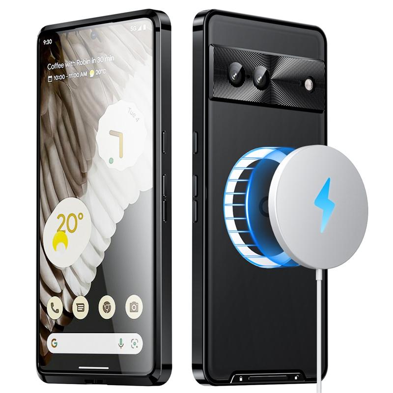For Google Pixel 7 5G Fall Proof Magnetic Adsorption Matte Phone Cover TPU Back+Metal Edge Integrated Lens Protection Case Black
For Google Pixel 7 5G Fall Proof Magnetic Adsorption Matte Phone Cover TPU Back+Metal Edge Integrated Lens Protection Case Black