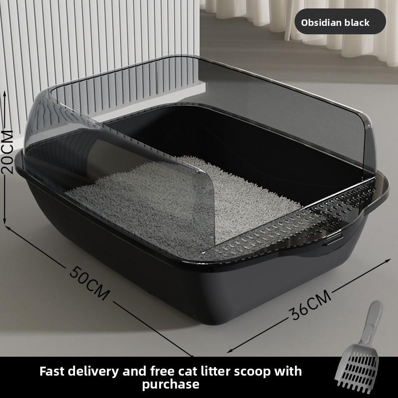 Semi Enclosed Cat Litter Box Extra Large High Sided Anti Scatter Jumbo Open Top Cat Toilet for Large Cats Pet Supplies чёрный
Semi Enclosed Cat Litter Box Extra Large High Sided Anti Scatter Jumbo Open Top Cat Toilet for Large Cats Pet Supplies чёрный