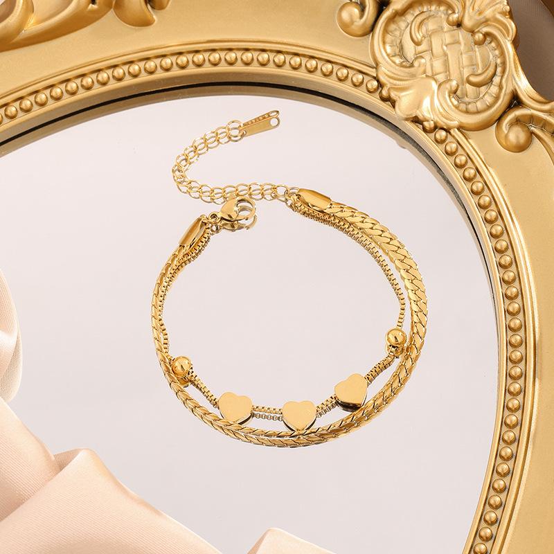 Multi-layer winding non-fading titanium steel bracelet women s hand jewelry 
Multi-layer winding non-fading titanium steel bracelet women s hand jewelry