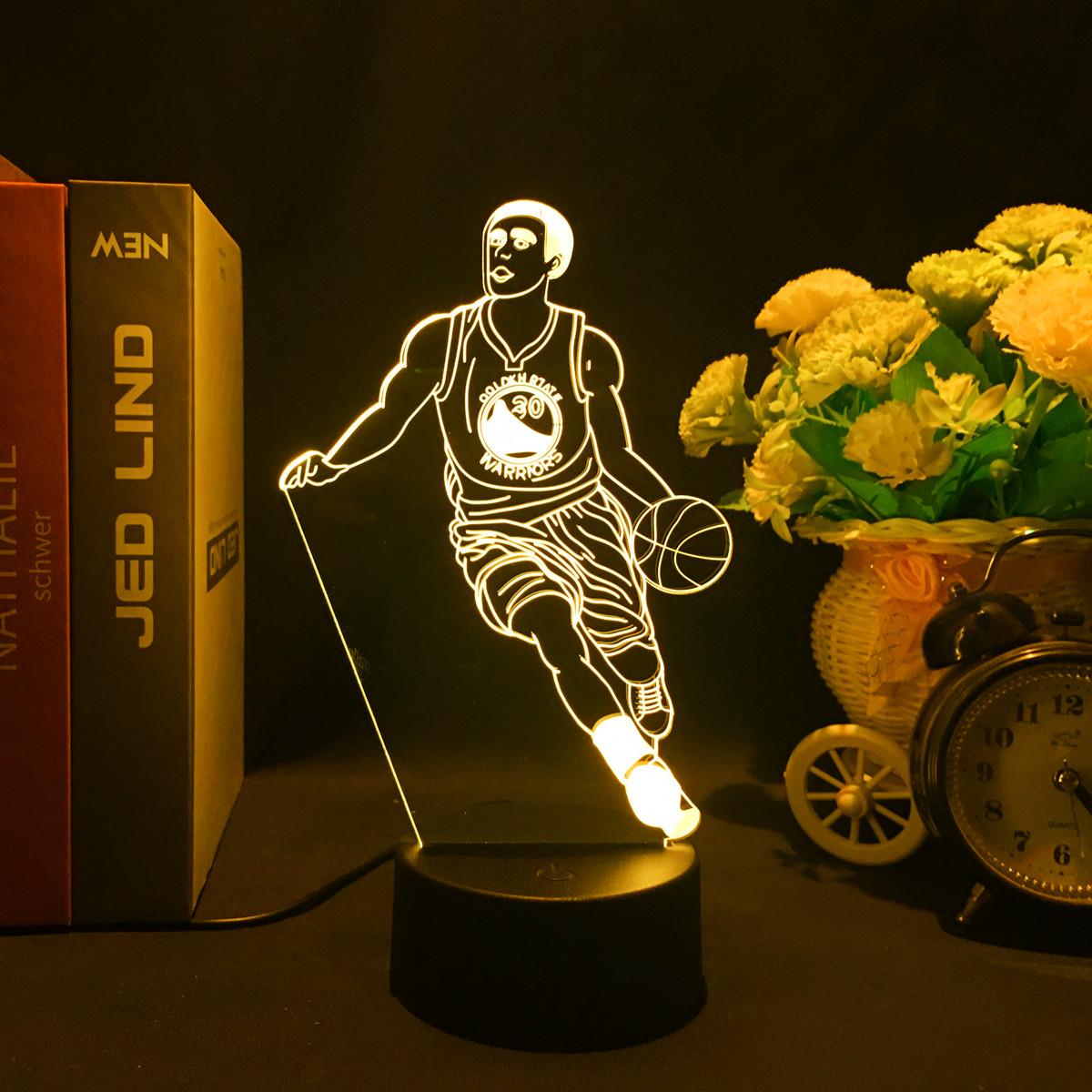 Basketball Star Stephen Curry Figure Led Night Light for Home Room Decoration Table 3d Lamp about Basketball fans gift
Basketball Star Stephen Curry Figure Led Night Light for Home Room Decoration Table 3d Lamp about Basketball fans gift