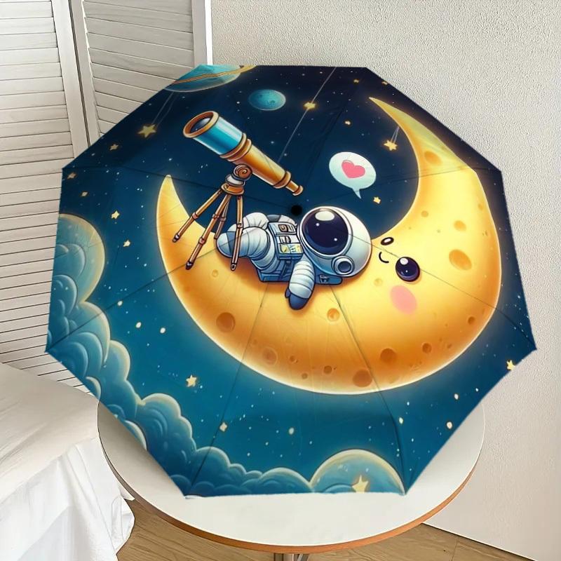 1pc Moon Astronaut Telescope Space Umbrella with Plastic Handle,Suitable for All Seasons Home Travel Outdoor UmbrellaDD190
1pc Moon Astronaut Telescope Space Umbrella with Plastic Handle,Suitable for All Seasons Home Travel Outdoor UmbrellaDD190