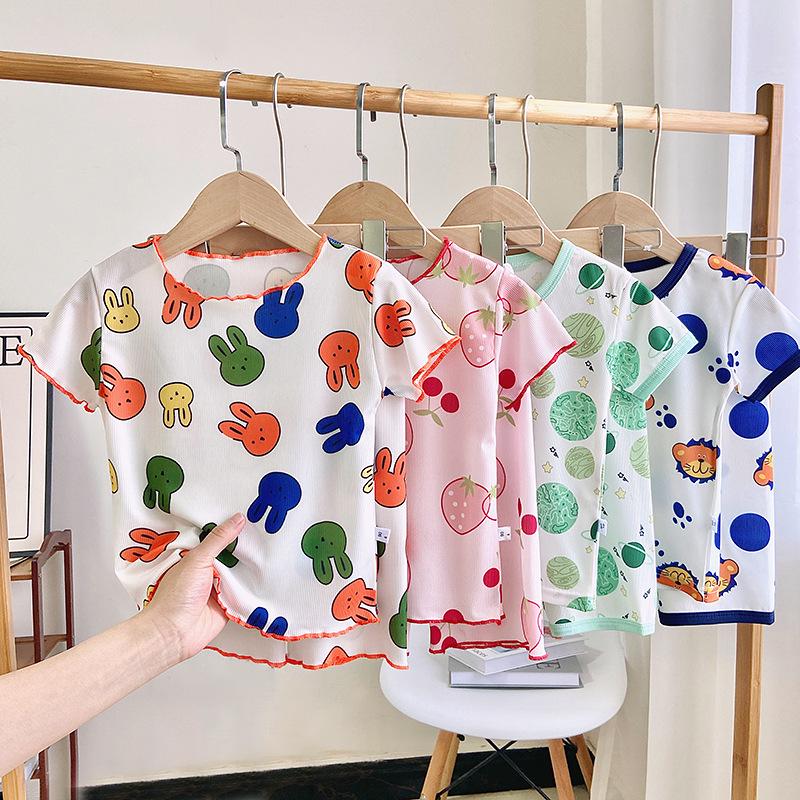 Children s Ice Silk Pajama Set - Short Sleeve Summer Loungewear for Boys and Girls Size 80
Children s Ice Silk Pajama Set - Short Sleeve Summer Loungewear for Boys and Girls Size 80