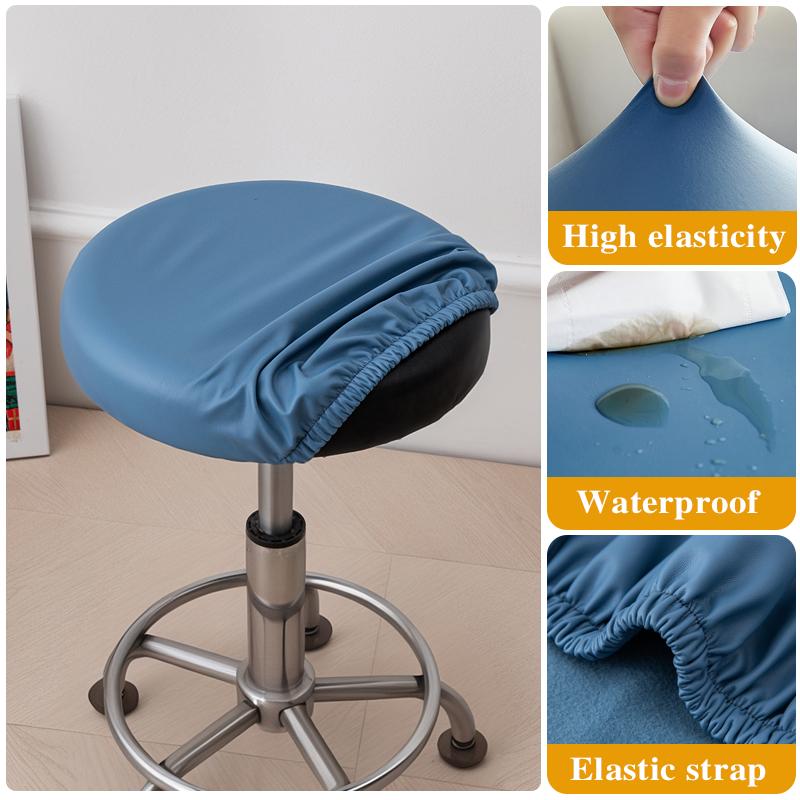 Водонепроницаемый чехол для барного стула из ПУ, круглый чехол на подушку сиденья, эластичные чехлы на стул с нескользящим дном для бара, кухни, столовой
Водонепроницаемый чехол для барного стула из ПУ, круглый чехол на подушку сиденья, эластичные чехлы на стул с нескользящим дном для бара, кухни, столовой