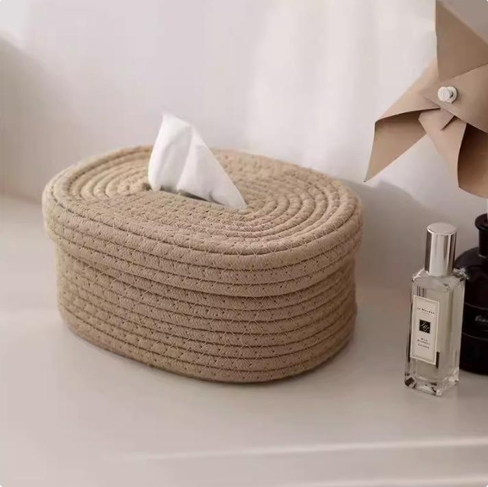 Nordic Style Cotton Rope Tissue Box with Lid - Living Room & Dining Table Storage Basket 22*16*10CM
Nordic Style Cotton Rope Tissue Box with Lid - Living Room & Dining Table Storage Basket 22*16*10CM