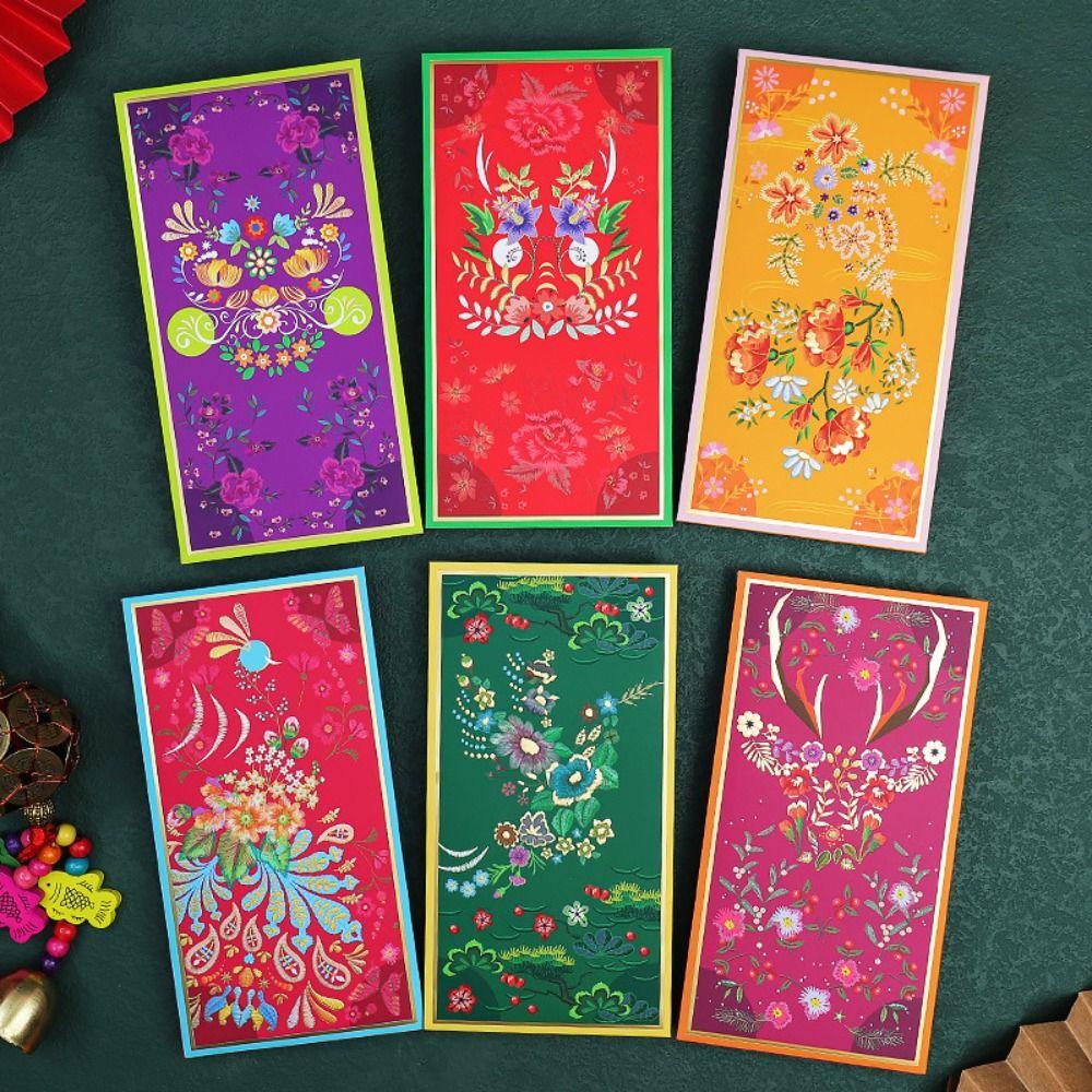 6Pcs Cartoon Traditional Red Pocket Paper Lucky Money Packets Celebrating Red Packets Wedding
6Pcs Cartoon Traditional Red Pocket Paper Lucky Money Packets Celebrating Red Packets Wedding