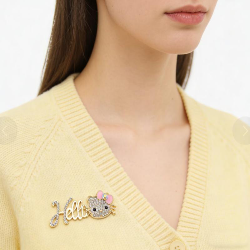 Fashion Cartoon Rhinestones Hello Kitty Pin Brooches For Women Coat Jewelry Accessories Gifts 1pc
Fashion Cartoon Rhinestones Hello Kitty Pin Brooches For Women Coat Jewelry Accessories Gifts 1pc