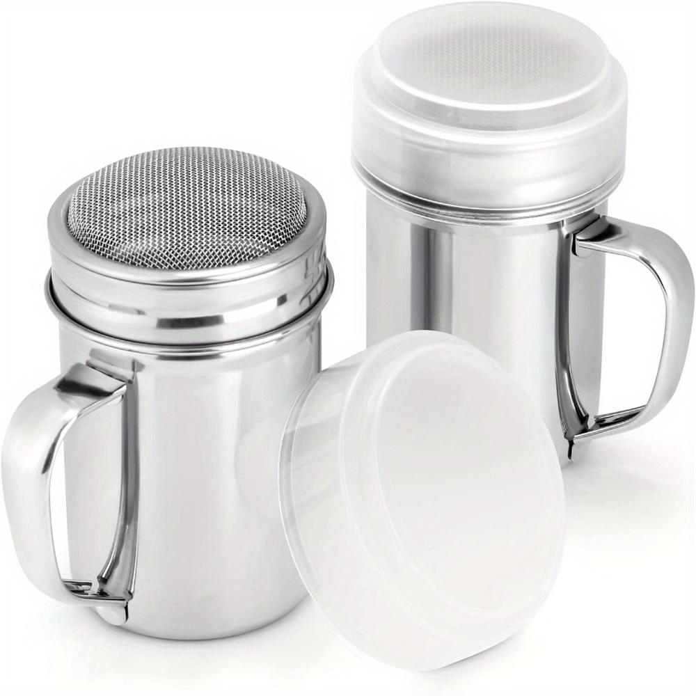 2 pcs/pack Powdered Sugar Shaker Duster with Handle, Cinnamon Shaker Flour Sifter, 7oz Stainless Steel Fine Mesh Dredges Shakers
2 pcs/pack Powdered Sugar Shaker Duster with Handle, Cinnamon Shaker Flour Sifter, 7oz Stainless Steel Fine Mesh Dredges Shakers