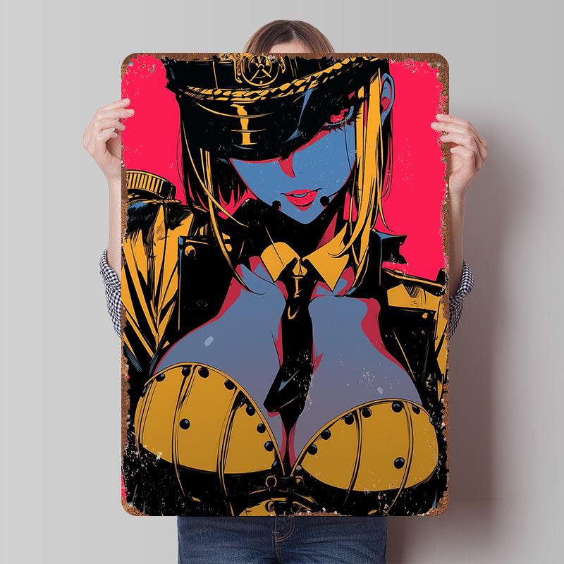 Anime Girl in Military Uniform Tin Plaque Poster Customized Wall Art Retro Vintage Metal Signs for Man Cave Decoration Gaming 7.9x11.8In(20x30cm)
Anime Girl in Military Uniform Tin Plaque Poster Customized Wall Art Retro Vintage Metal Signs for Man Cave Decoration Gaming 7.9x11.8In(20x30cm)