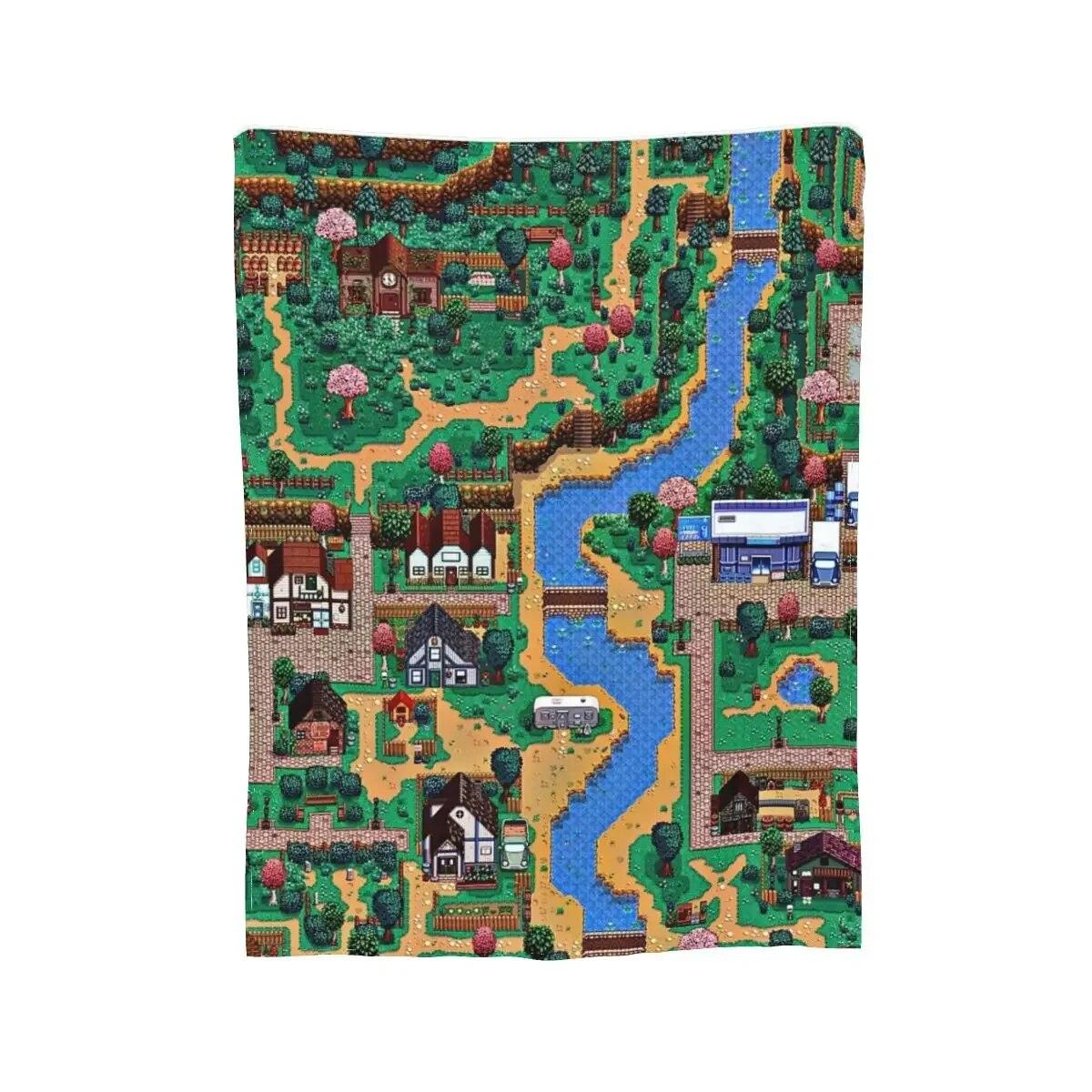 Одеяла с картой города Stardew Valley, мягкое теплое фланелевое одеяло, постельное белье для кровати, гостиной, пикника, путешествия, домашний диван 75x100cm 30x40in
Одеяла с картой города Stardew Valley, мягкое теплое фланелевое одеяло, постельное белье для кровати, гостиной, пикника, путешествия, домашний диван 75x100cm 30x40in