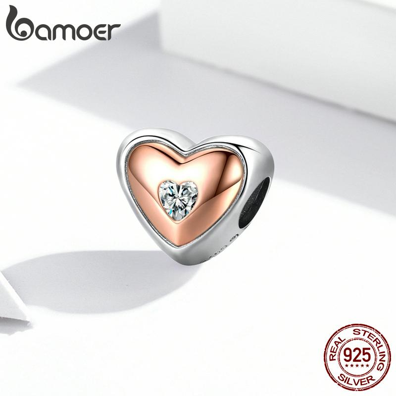 BAMOER из стерлингового серебра 925 пробы, два цвета, сердце, любовь, циркон, с покрытием из розового золота, подходят оригинальные подвески, браслеты «сделай сам», ювелирные изделия 925 silver
BAMOER из стерлингового серебра 925 пробы, два цвета, сердце, любовь, циркон, с покрытием из розового золота, подходят оригинальные подвески, браслеты «сделай сам», ювелирные изделия 925 silver