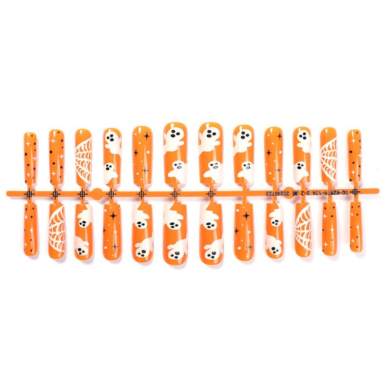 24-Piece Halloween Long Tube Wearable Press-On Nails: Ghost & Pumpkin Design
24-Piece Halloween Long Tube Wearable Press-On Nails: Ghost & Pumpkin Design