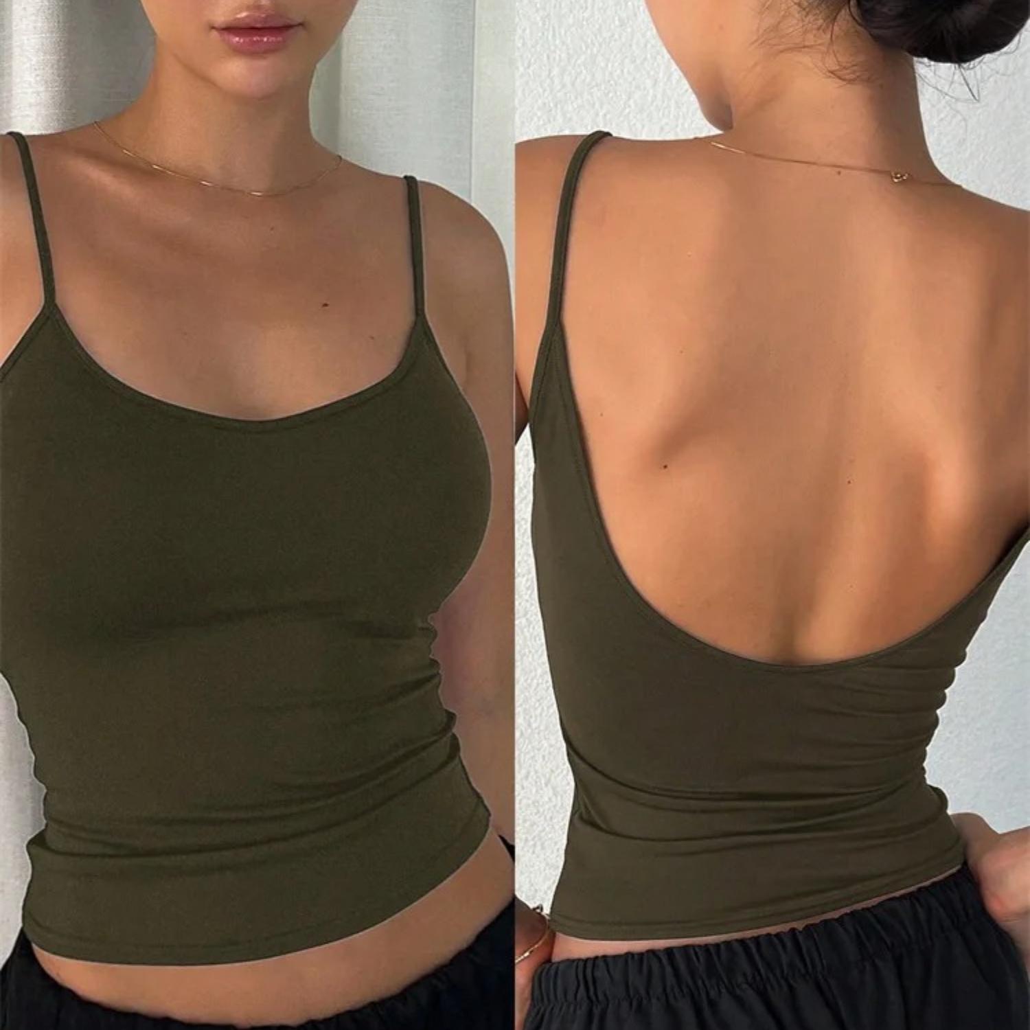 Women s Backless Cami Crop Top,Summer Solid-Color Casual Sleeveless Top for Streetwear and Y2K Fashion L темно-сірий колір
Women s Backless Cami Crop Top,Summer Solid-Color Casual Sleeveless Top for Streetwear and Y2K Fashion L темно-сірий колір