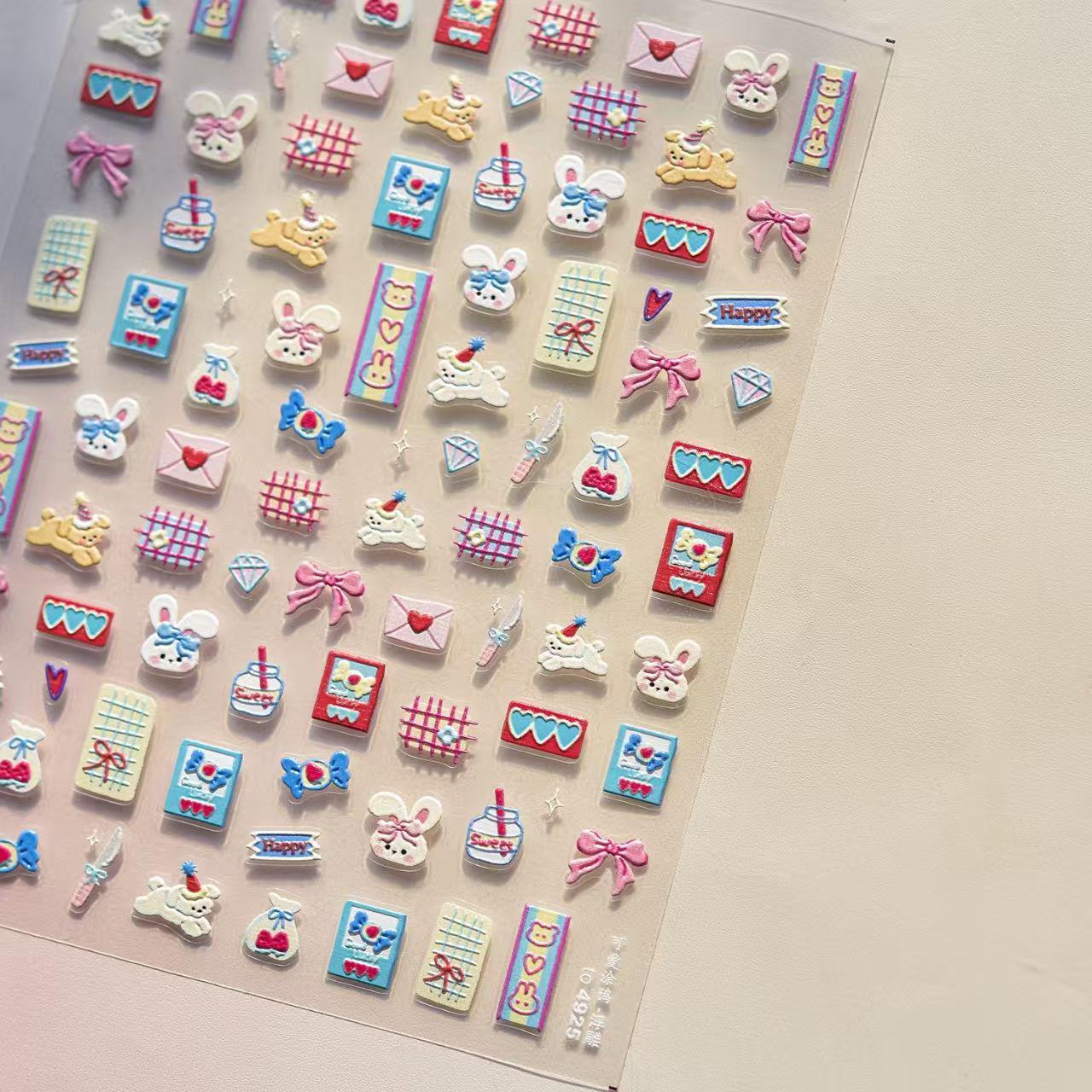 Cute Graffiti Nail Stickers: Embossed Designs with Dogs, Rabbits, and Flowers for DIY Manicures
Cute Graffiti Nail Stickers: Embossed Designs with Dogs, Rabbits, and Flowers for DIY Manicures