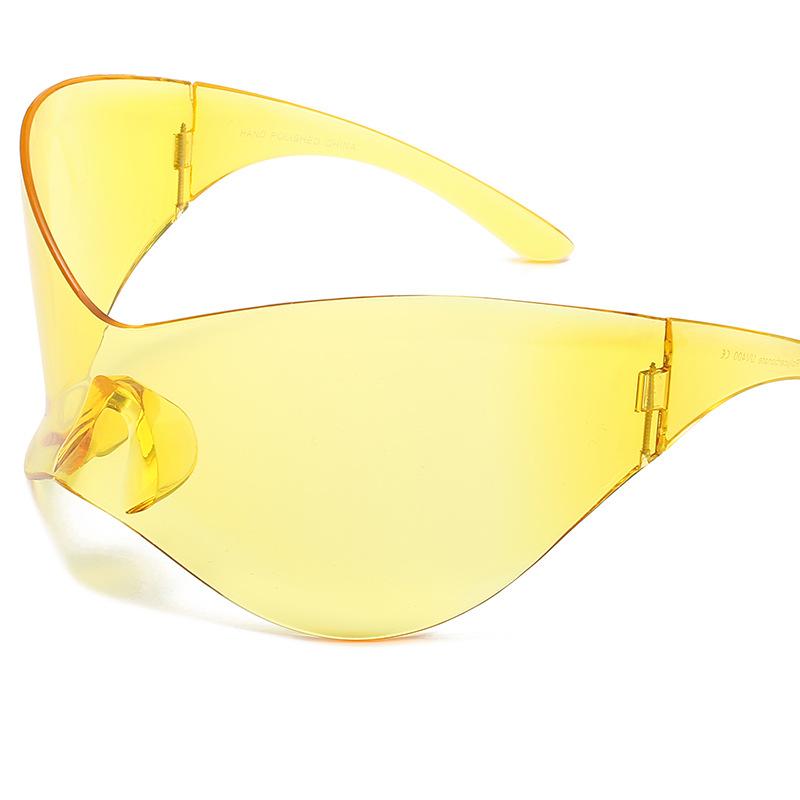Oversized Rimless Mask Sunglasses Women Y2K Punk Sport Wrap Around Sun Glasses for Men Fashion Futuristic Shield Cycling Eyewear
Oversized Rimless Mask Sunglasses Women Y2K Punk Sport Wrap Around Sun Glasses for Men Fashion Futuristic Shield Cycling Eyewear