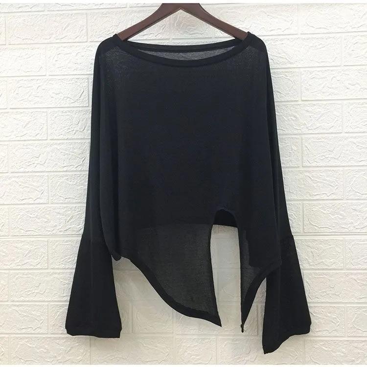 Women s Summer Split-Hem Asymmetrical Long-Sleeve T-Shirt: Solid Color, Round Neck, Loose-Fit, Casual, UV-Protective Top 3XL чорний
Women s Summer Split-Hem Asymmetrical Long-Sleeve T-Shirt: Solid Color, Round Neck, Loose-Fit, Casual, UV-Protective Top 3XL чорний
