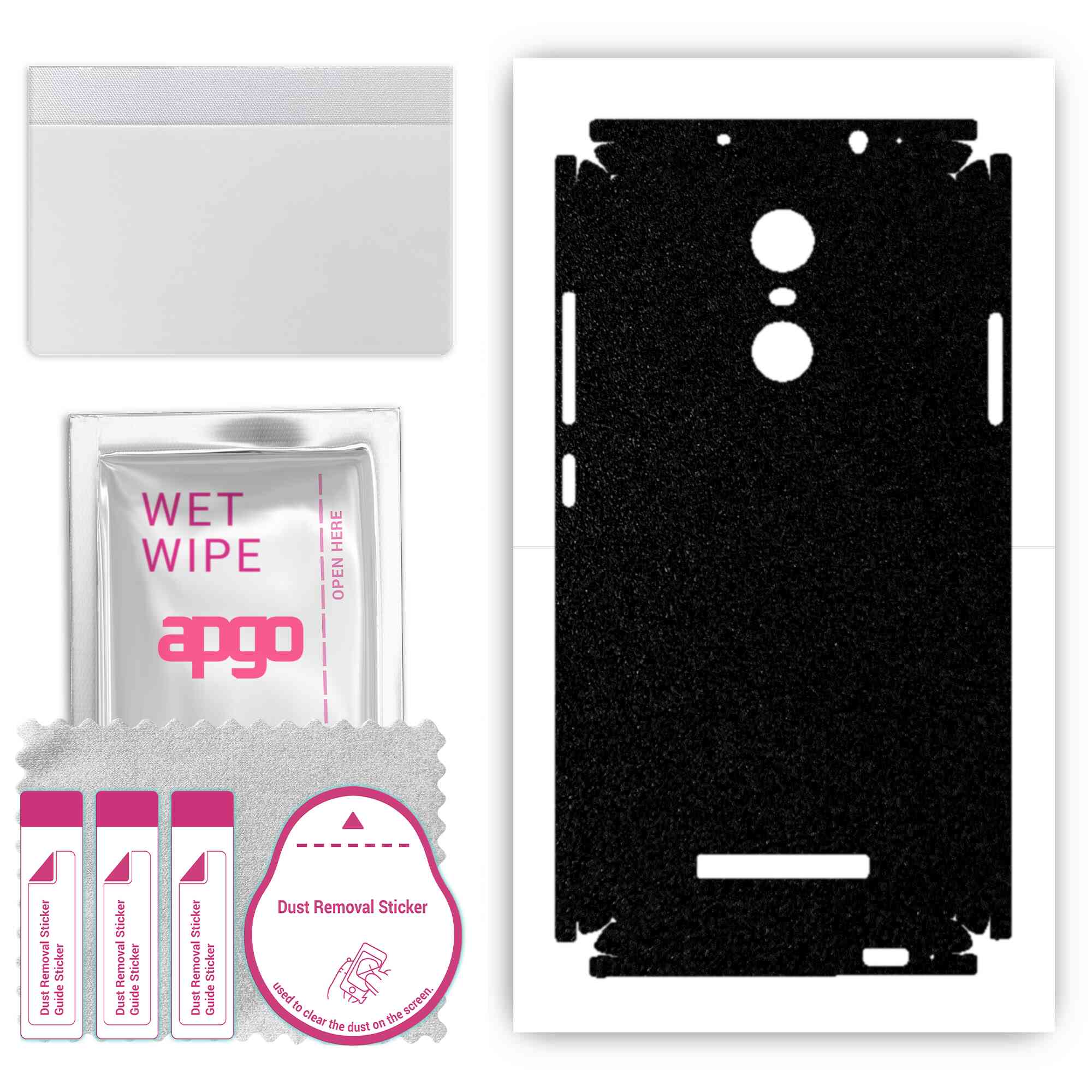 Apgo Protective Skin Sticker for the back+sides compatible with Xiaomi Redmi Note 3 Note 3 Pro, Full Wrap Film, Foil, Vinyl - Pattern Matte Black
Apgo Protective Skin Sticker for the back+sides compatible with Xiaomi Redmi Note 3 Note 3 Pro, Full Wrap Film, Foil, Vinyl - Pattern Matte Black